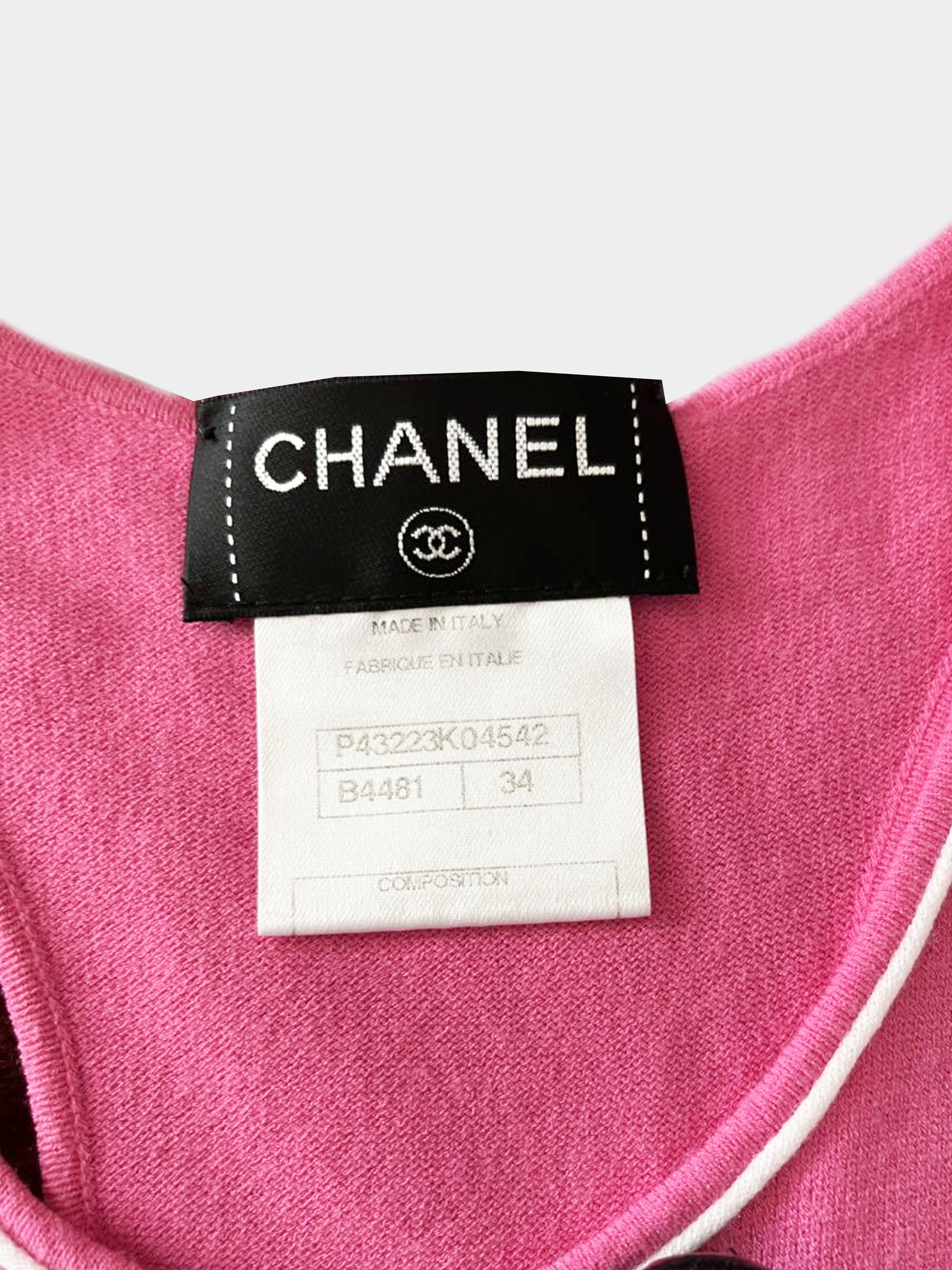 Chanel 2000s Pink Knit Tank Dress