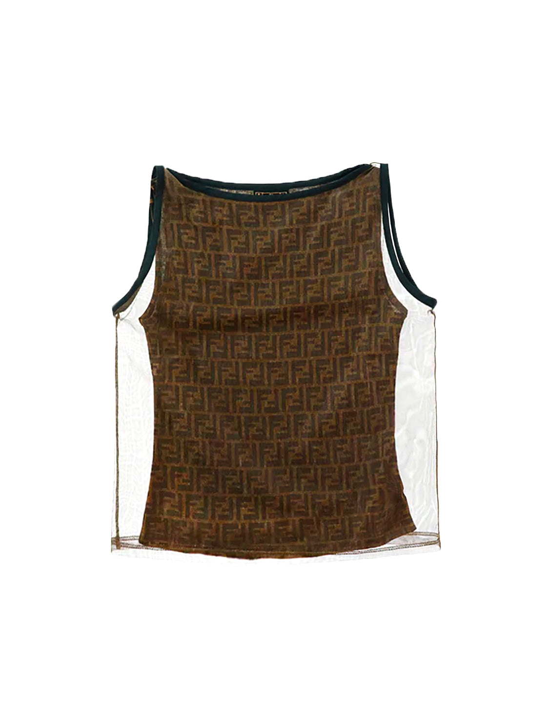 Fendi 2000s Zucca Tulle Mesh Tank