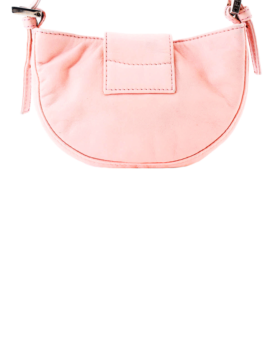 Fendi Mini 2000s Rounded Pink and Yellow Mini Croissant Bag