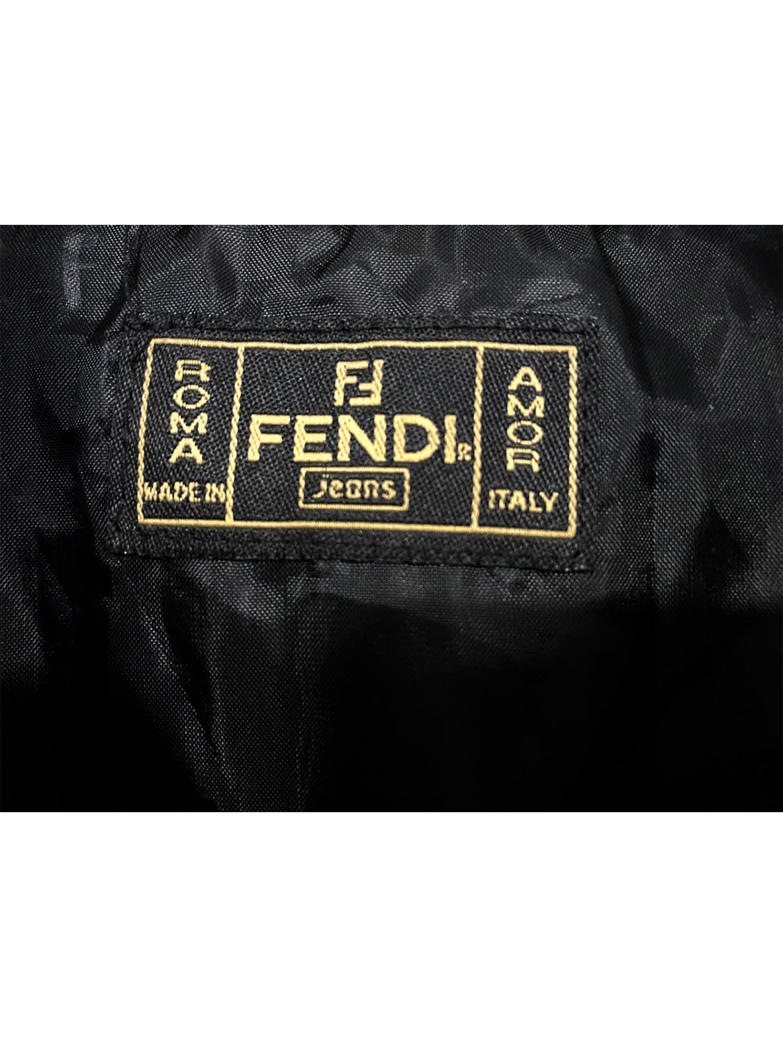 Fendi 2000s Brown Zucca Belted Jacket