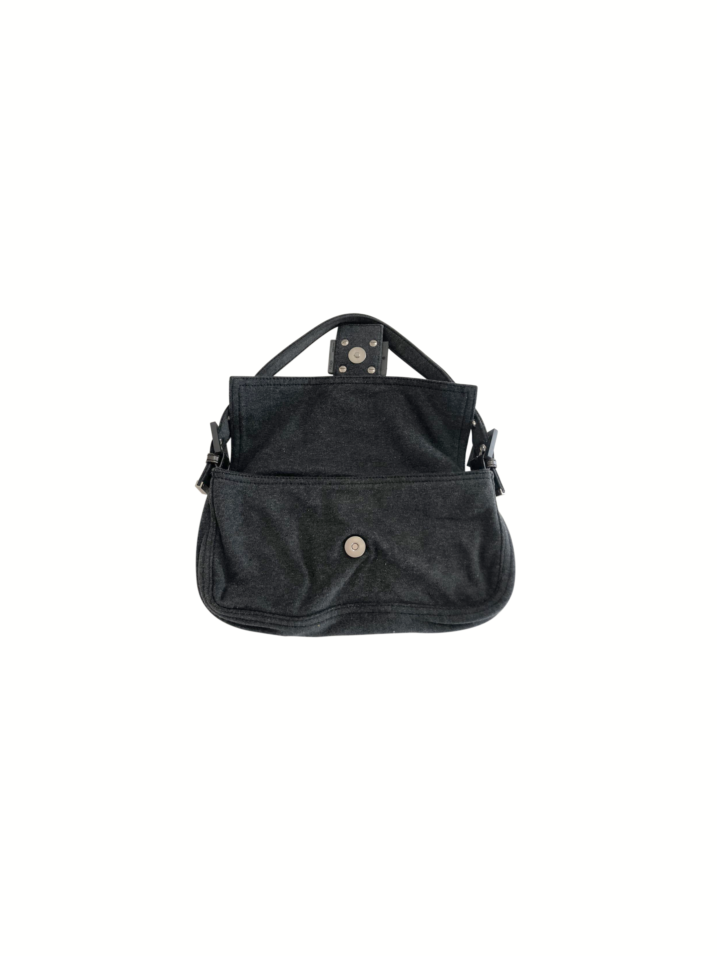 Fendi Black 2000s Canvas Baguette