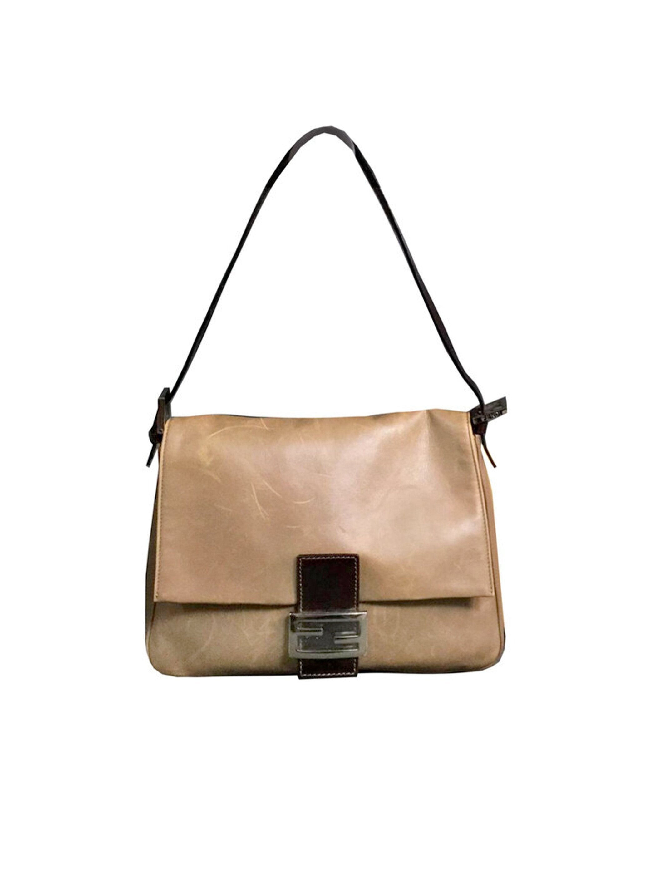 Fendi Brown 2000s Patent Monogram Baguette · INTO