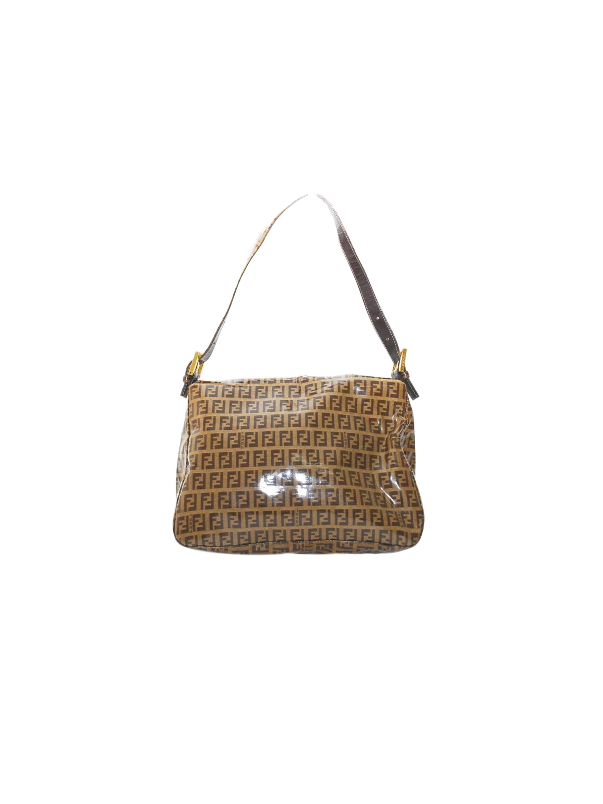 Fendi Brown 2000s Patent Monogram Baguette