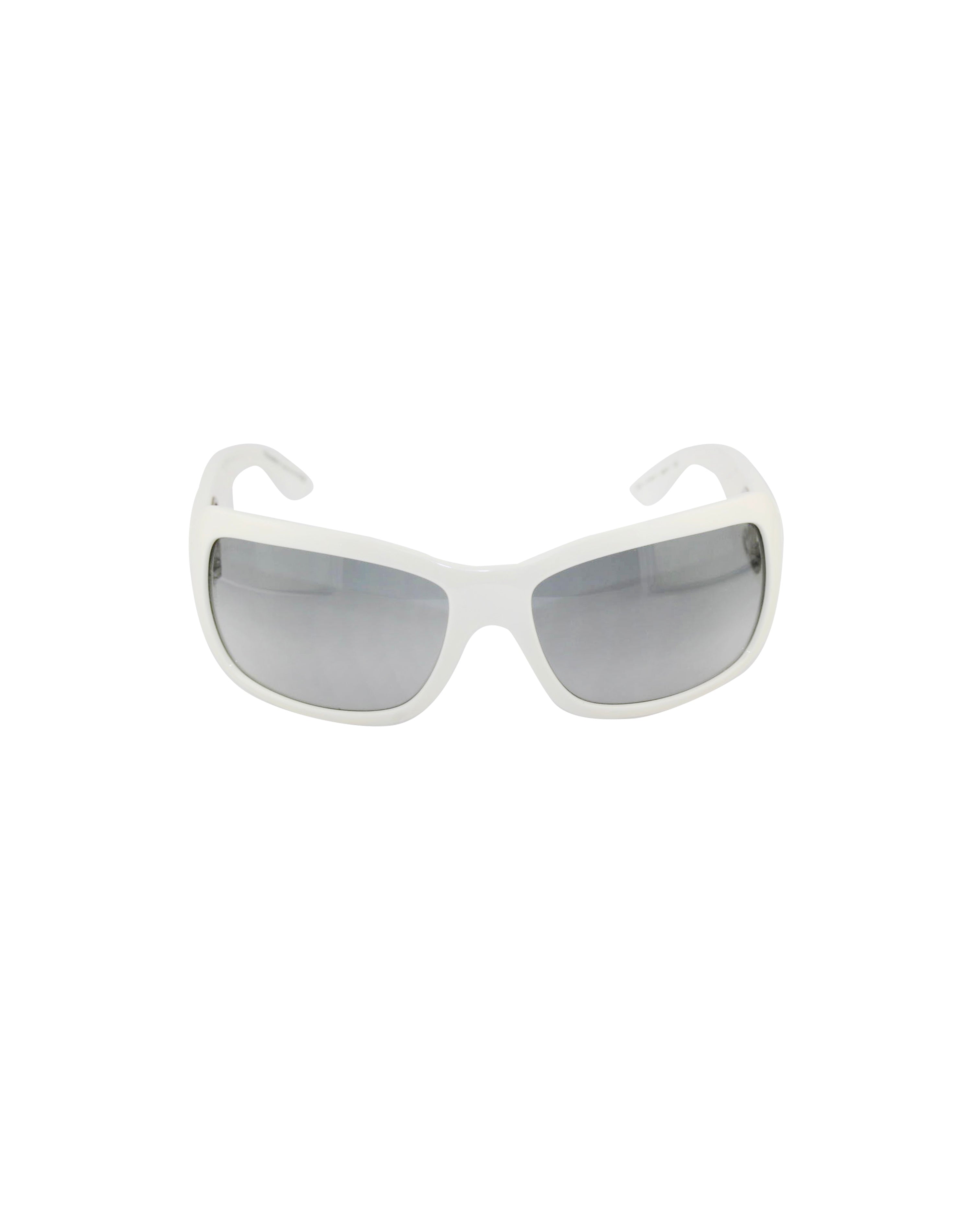 Chanel Silver Visor Sunglasses · INTO