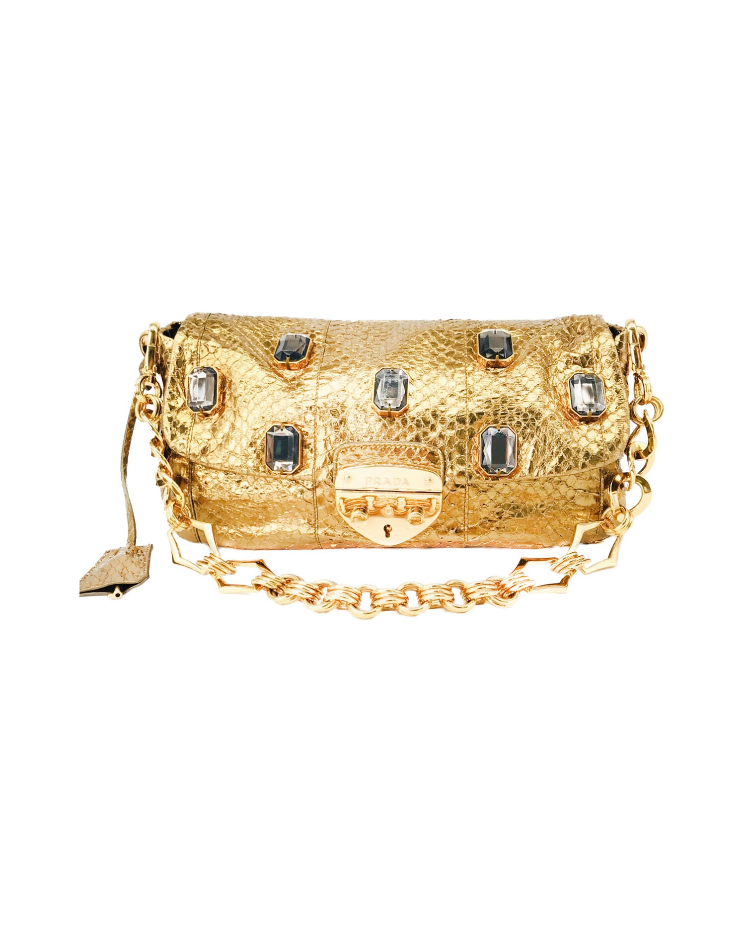 Prada 2000s Gold Rare Bijoux Chain Handbag · INTO