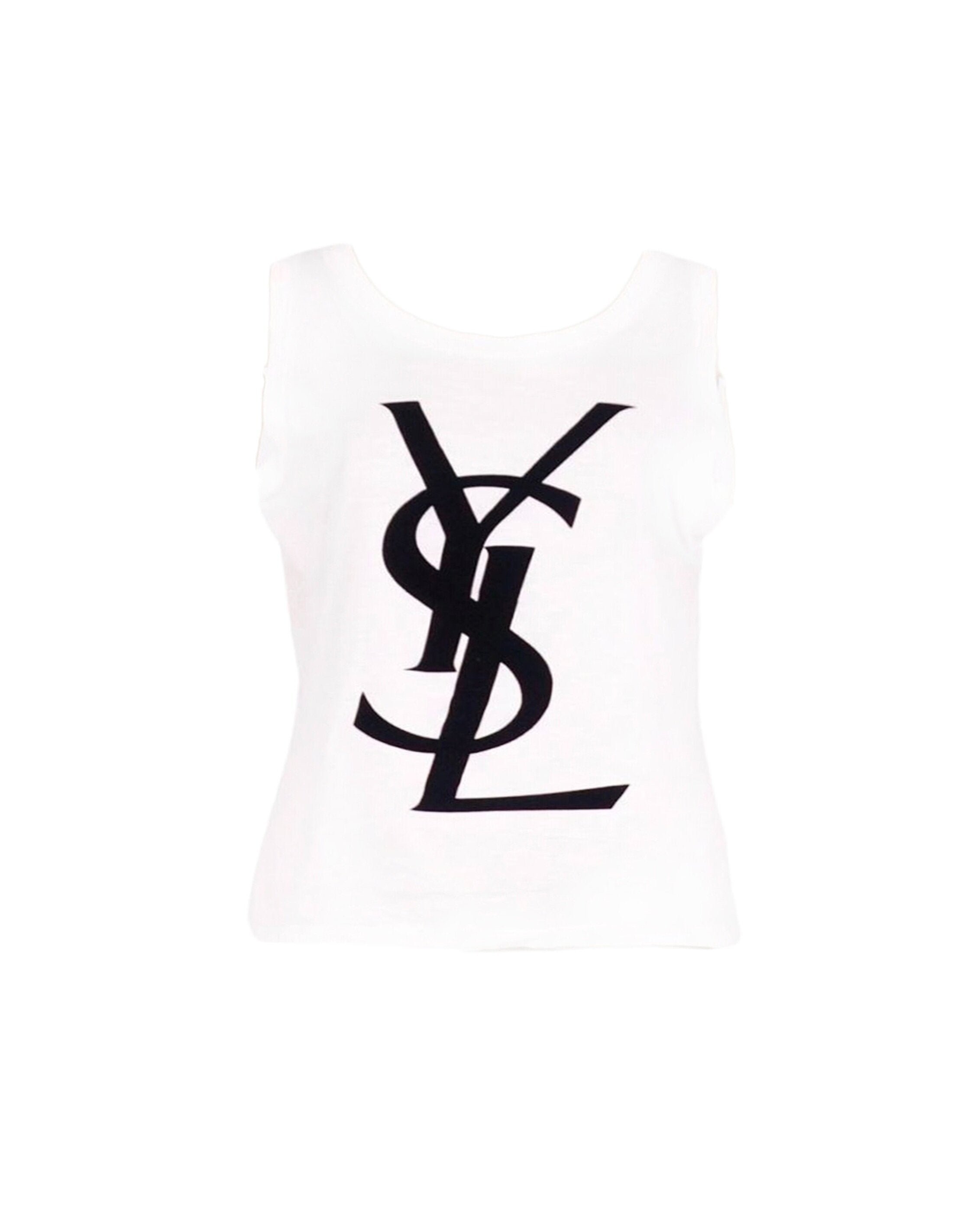 Yves Saint Laurent 2000s White YSL Tank