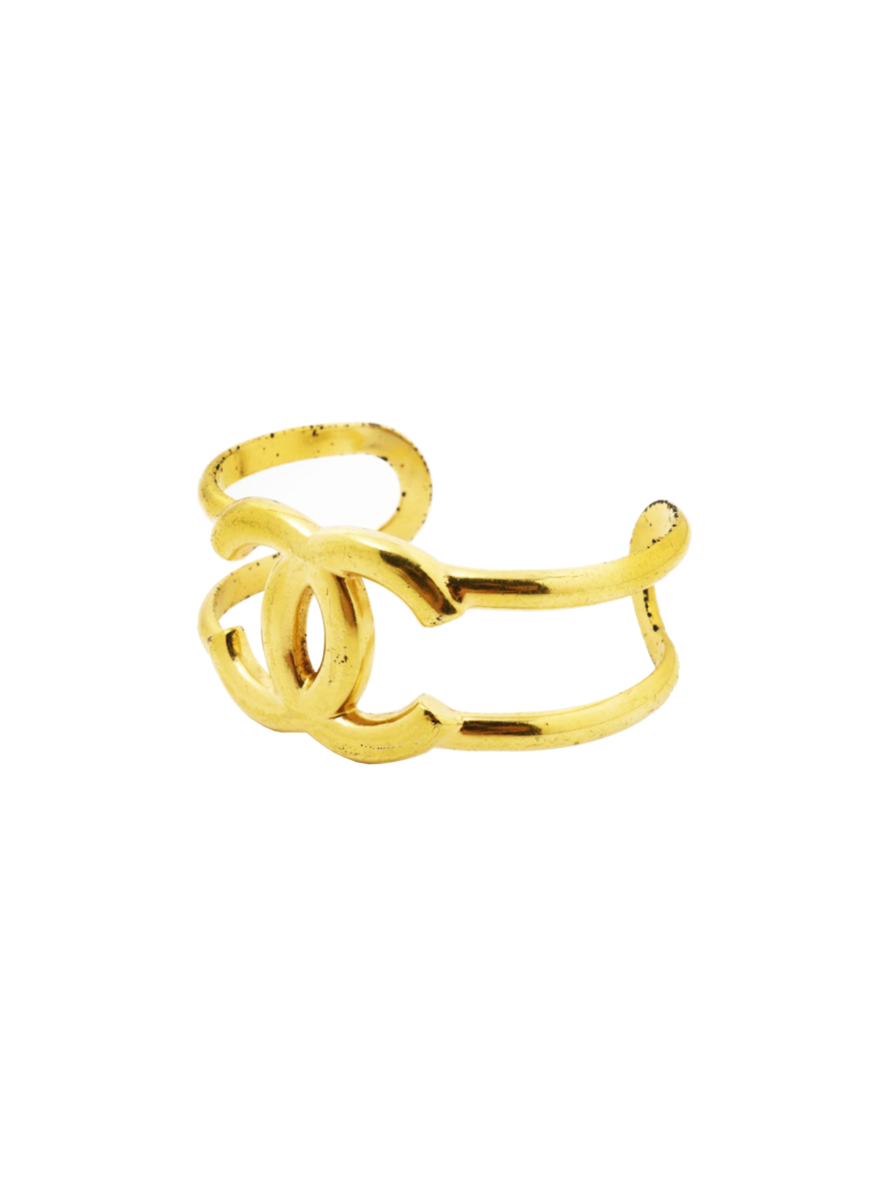 Chanel 2000s Gold CC Wrap Bangle