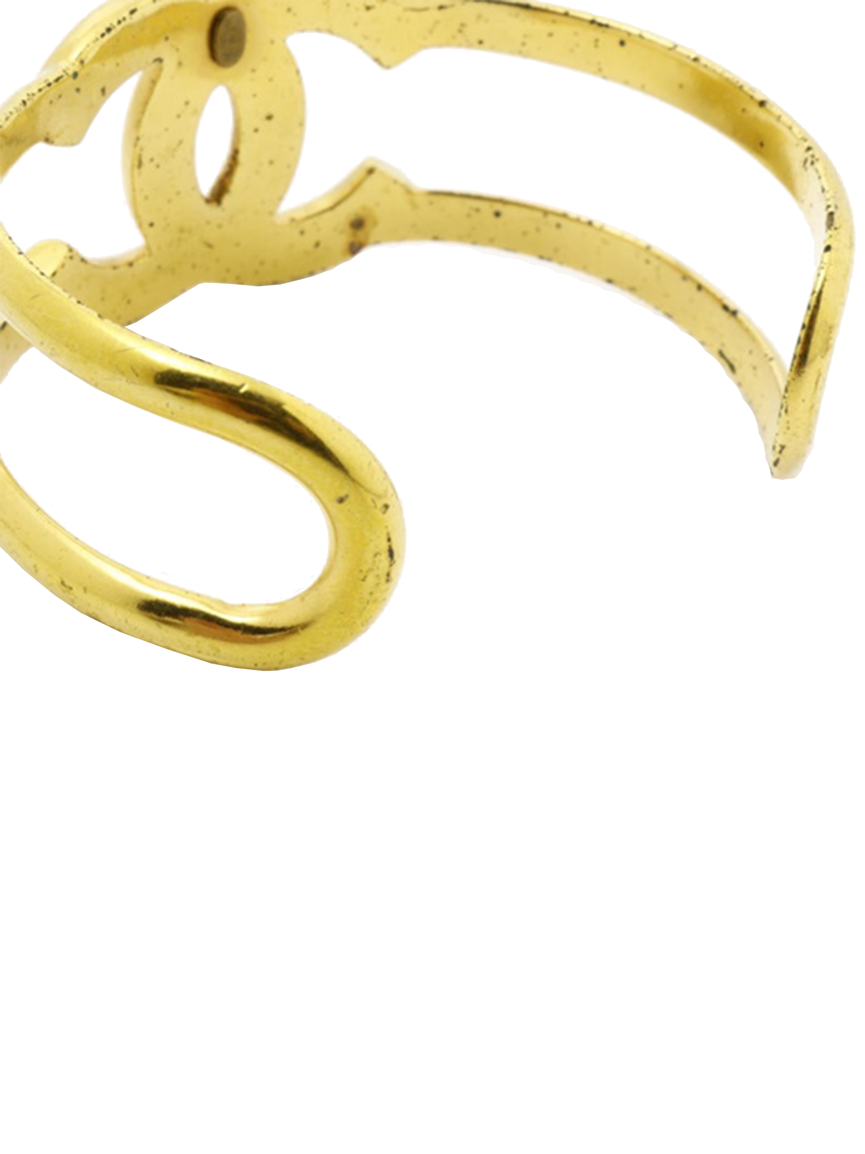 Chanel 2000s Gold CC Wrap Bangle