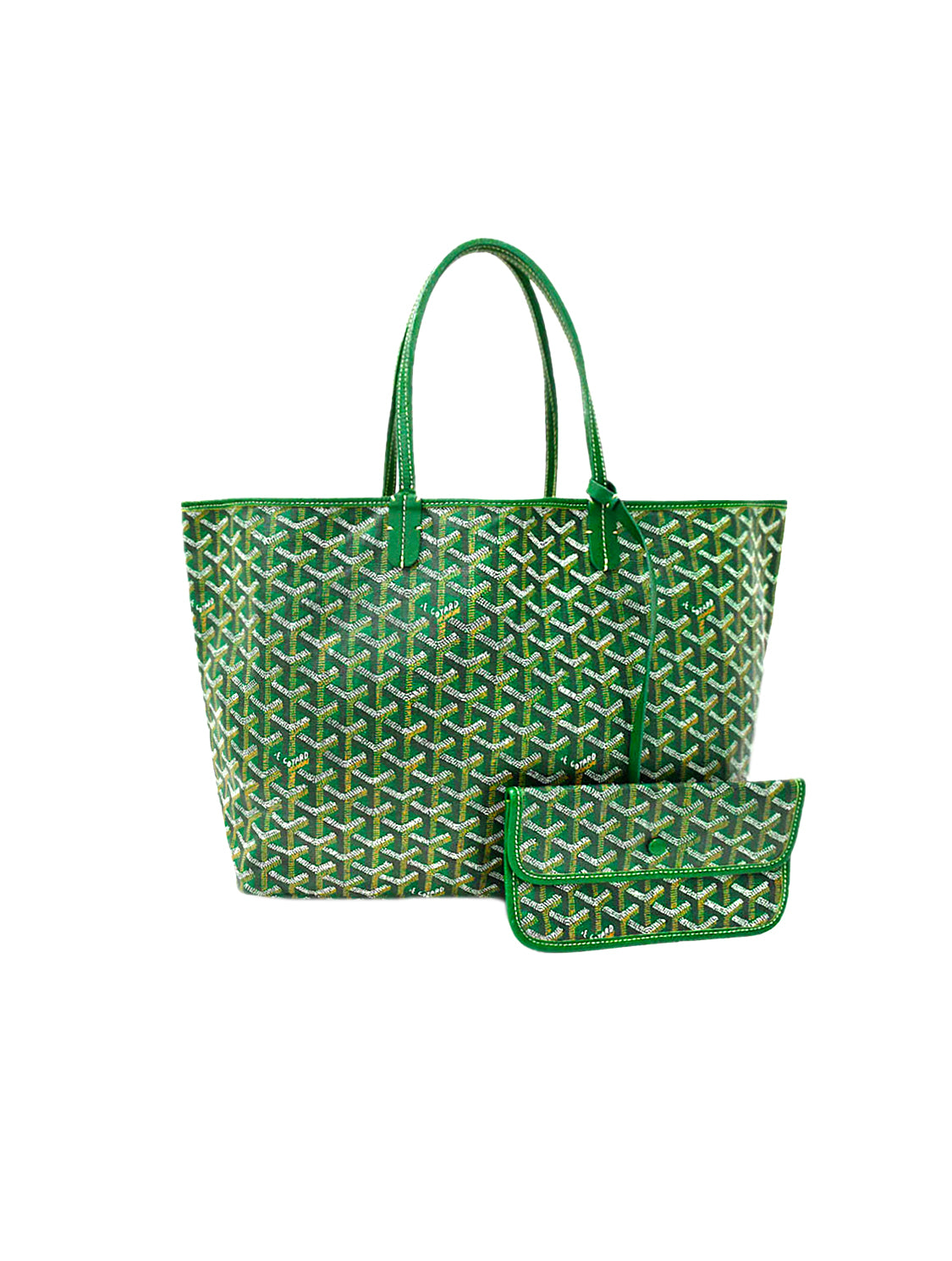 Goyard 2000s Saint Louis GM Green Tote