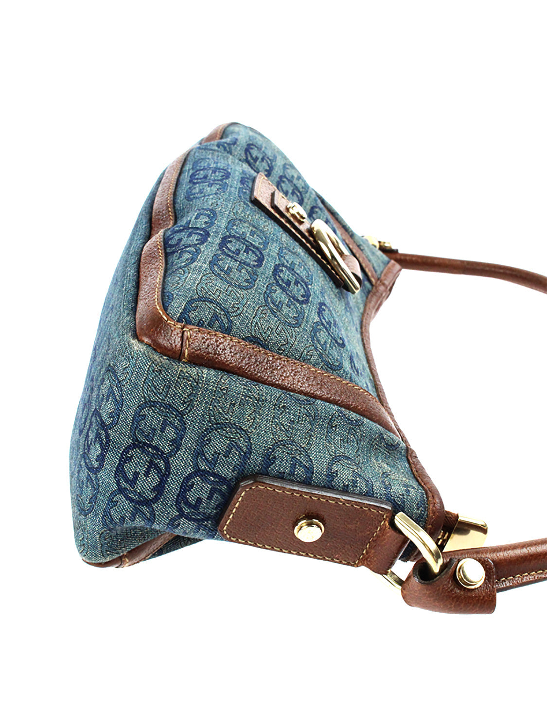 Gucci 2000s Rare Denim Logo Handbag · INTO