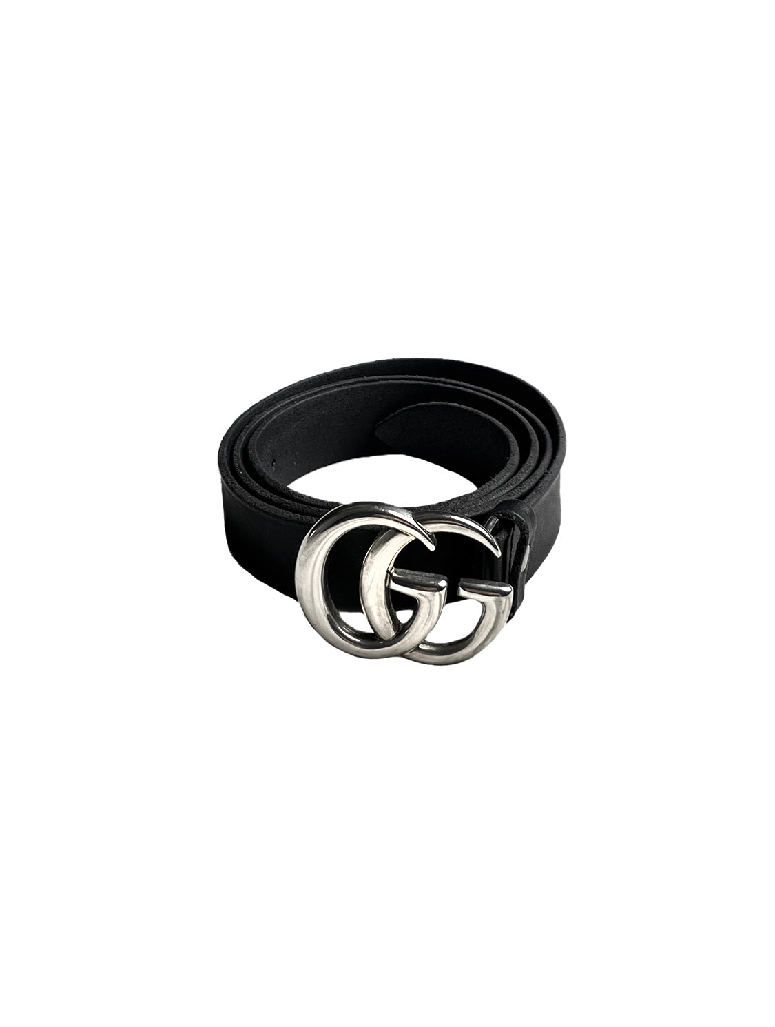 Gucci 2019 Men's Silver GG Leather Buckle Belt