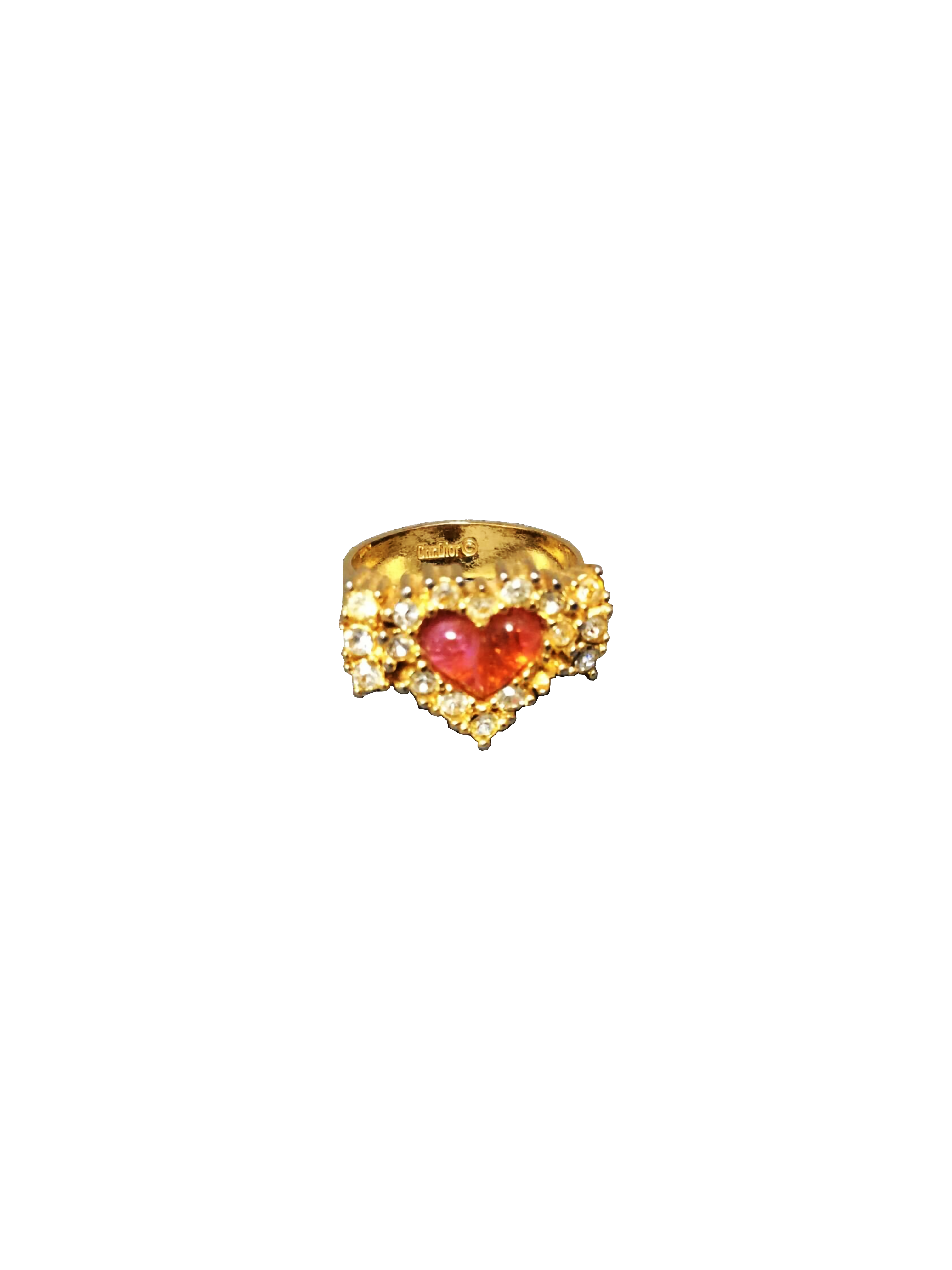 Christian Dior 2000s Gold Heart Ring