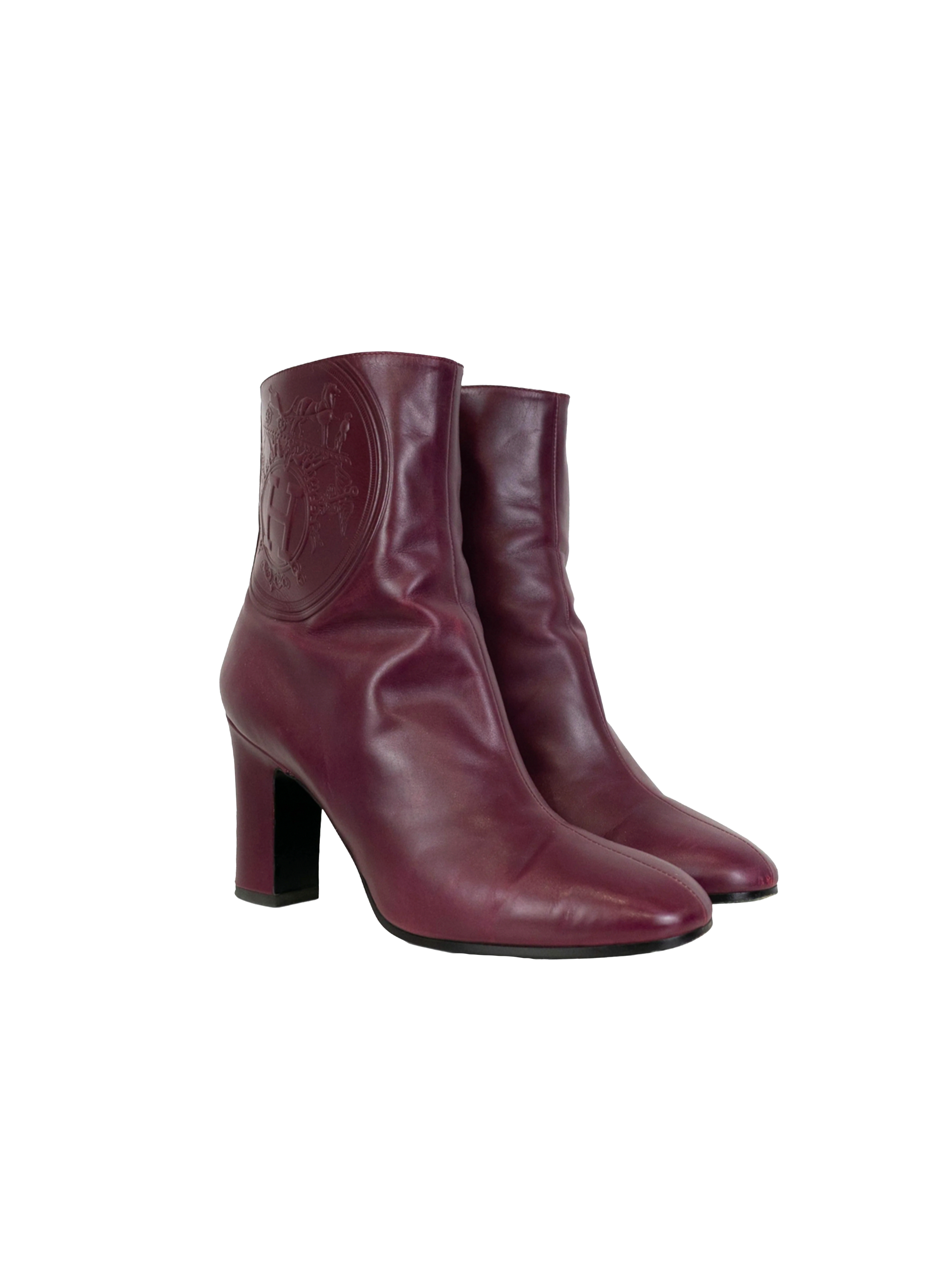 Hermès 2014 Burgundy Nadia Boots