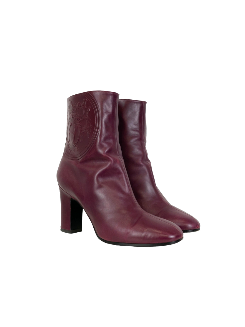 Hermès 2014 Burgundy Nadia Boots · INTO