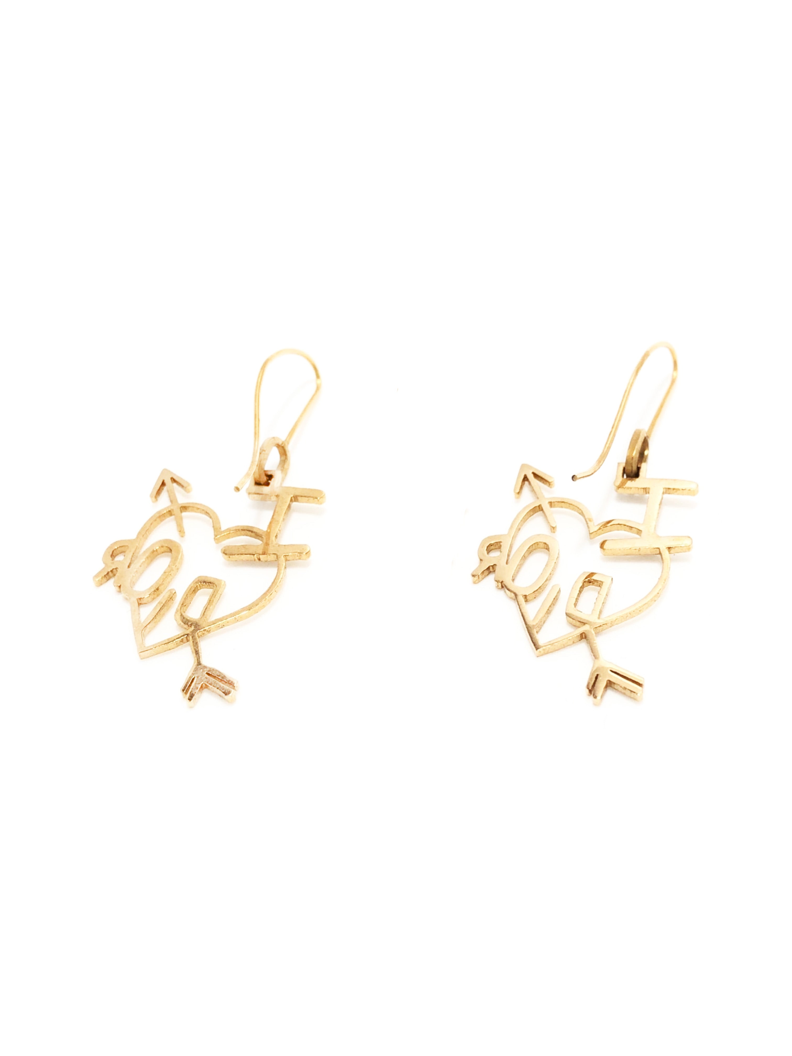 Christian Dior 2000s Gold Heart Earrings