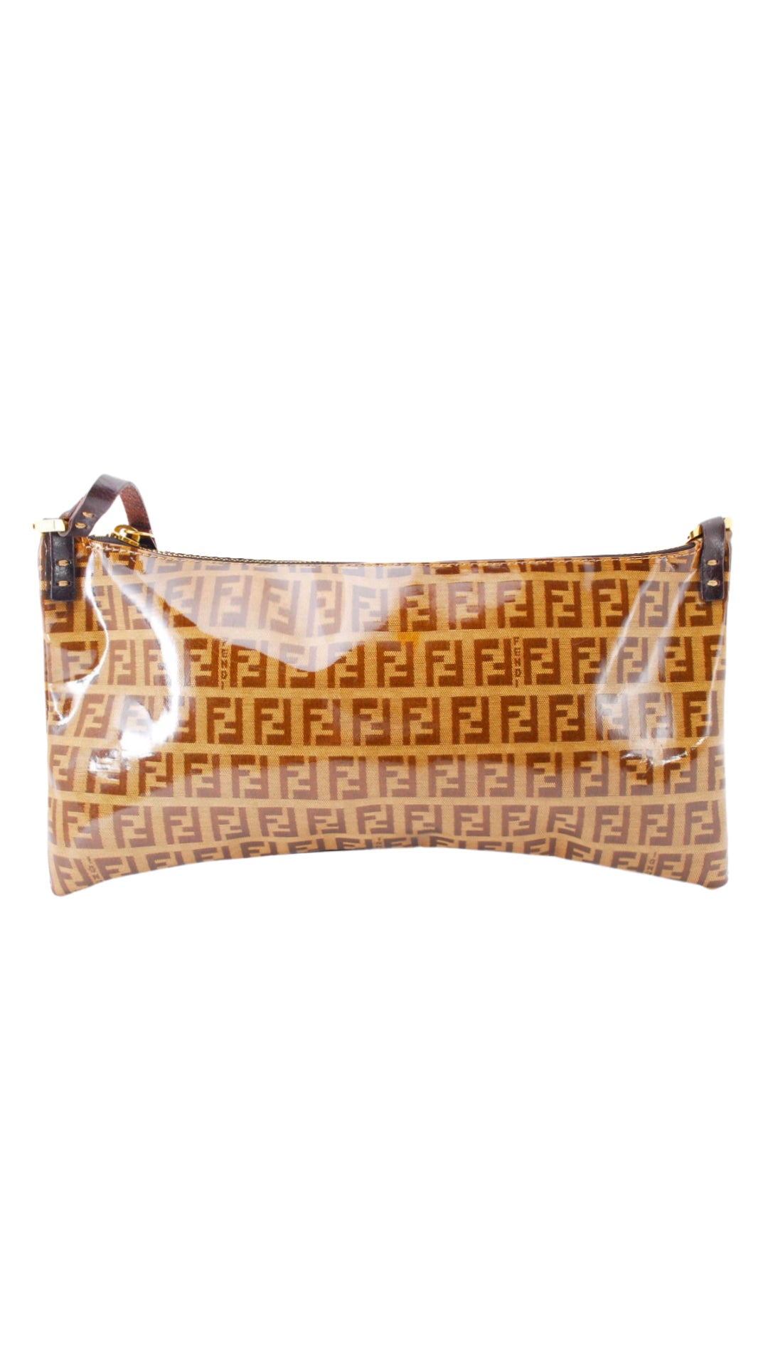 Fendi 2000s Vinyl Monogram Zucca Baguette Bag