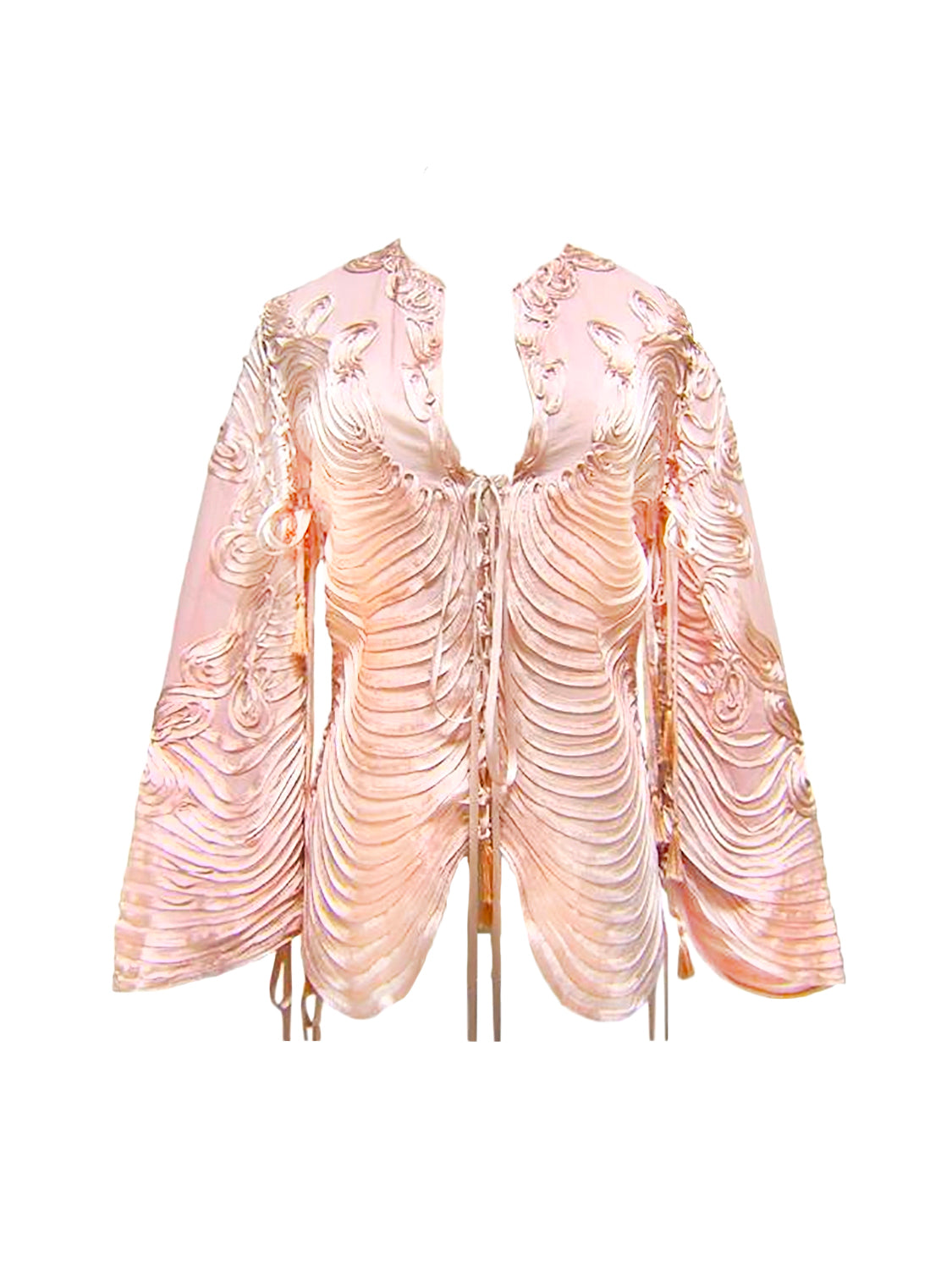 Jean Paul Gaultier 1990s Rare Pink Silk Corset Top