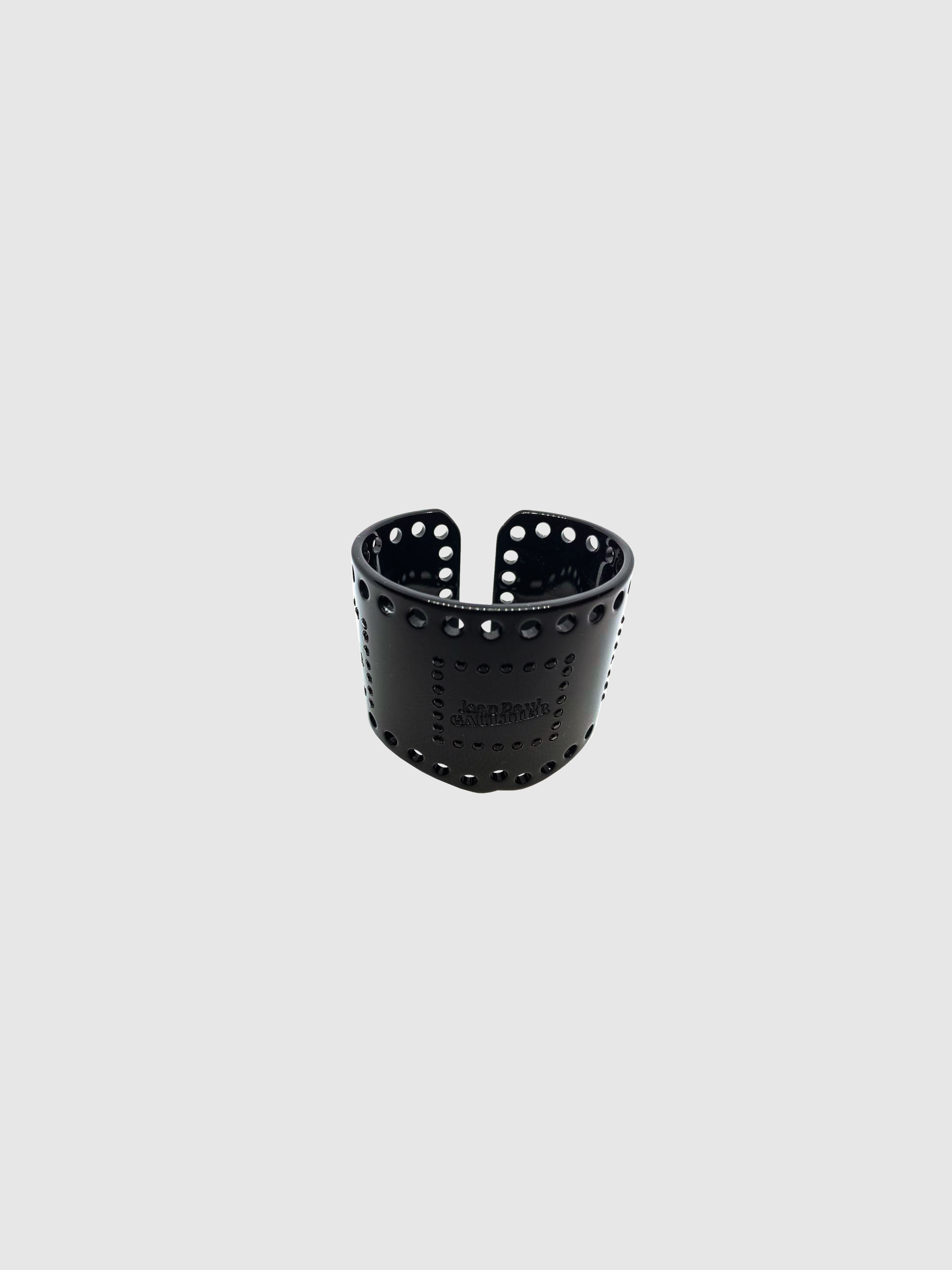 Jean Paul Gaultier 2000s Black Rhinestone Cuff