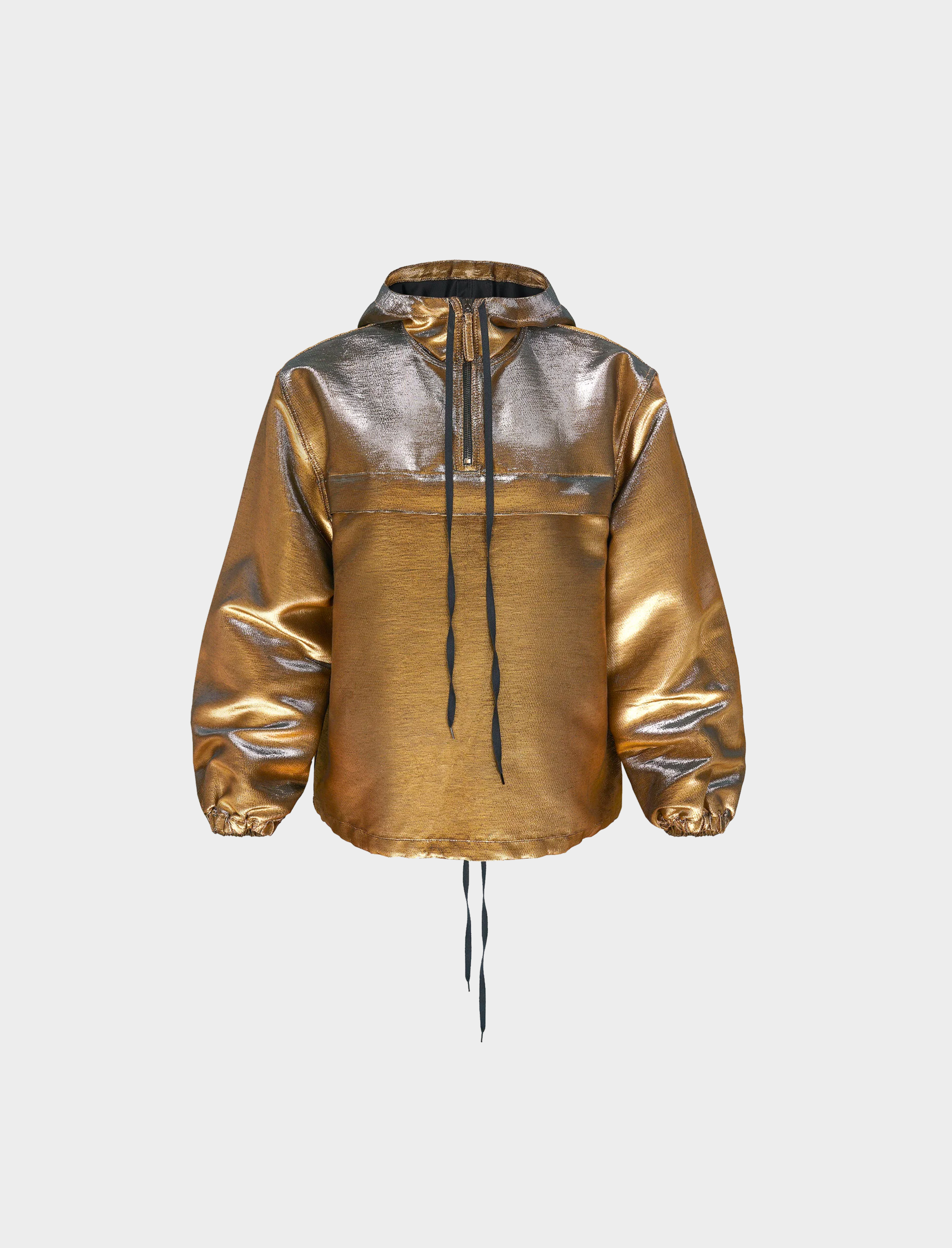 Jean Paul Gaultier 2000s Metallic Gold Windbreaker Jacket