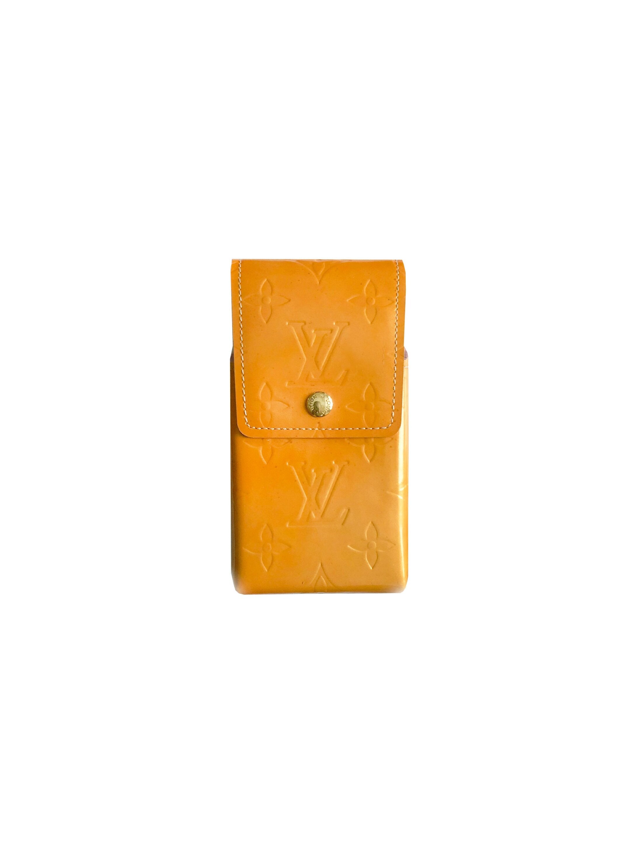 LOUIS VUITTON Tan Yellow Leather AS IS Pouchette Purse Strap