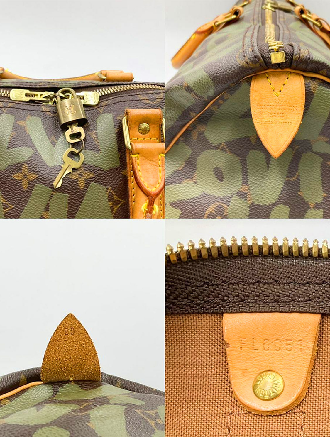 Stephen Sprouse x Louis Vuitton Green Graffiti Speedy 30