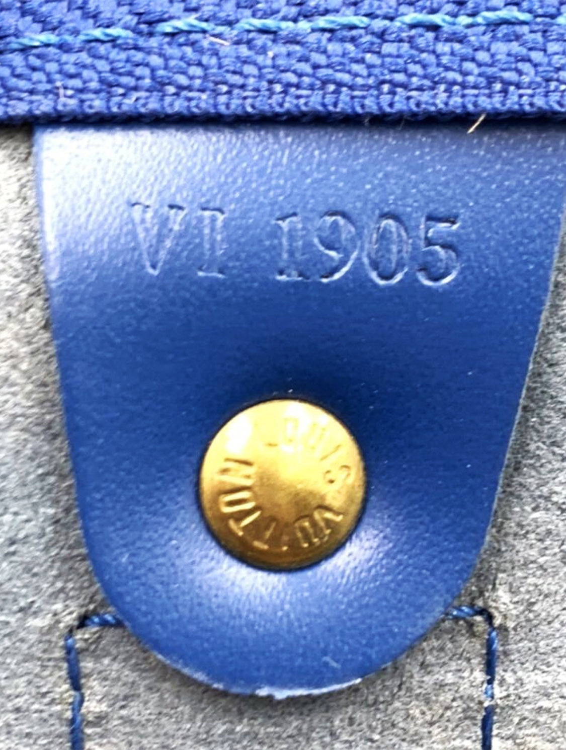 Louis Vuitton 2000s Epi Leather Blue Boston Bag