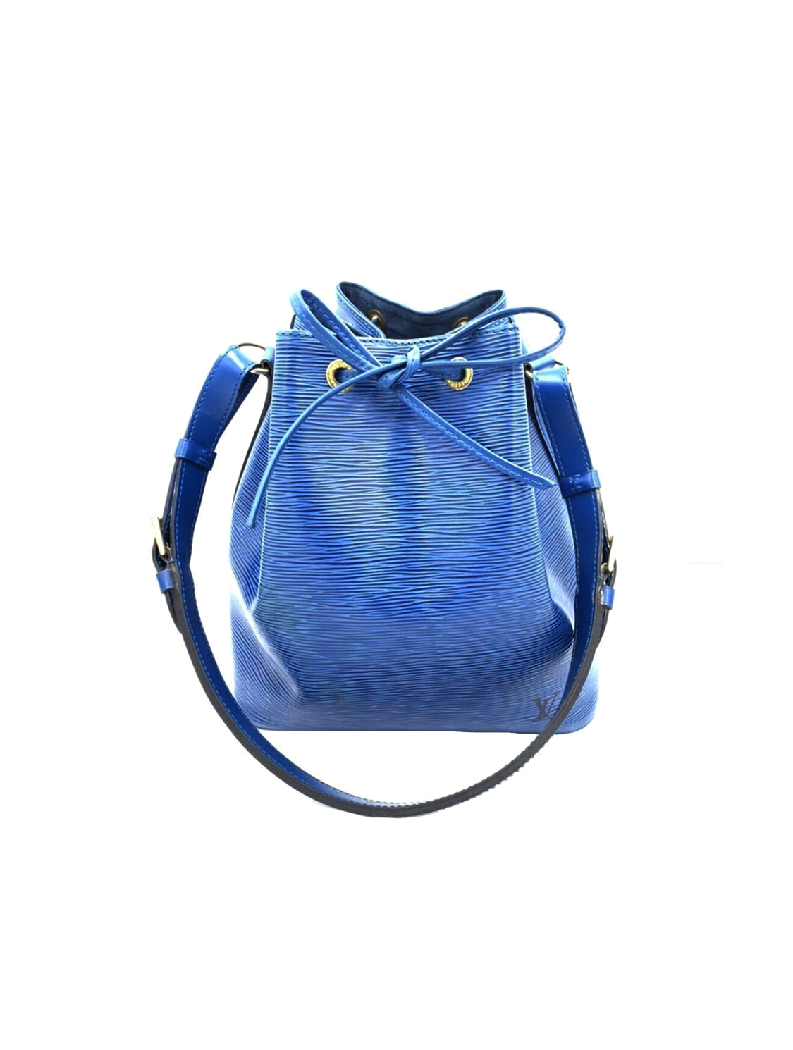 Louis Vuitton 2000s Noe Blue Epi Drawstring Bag