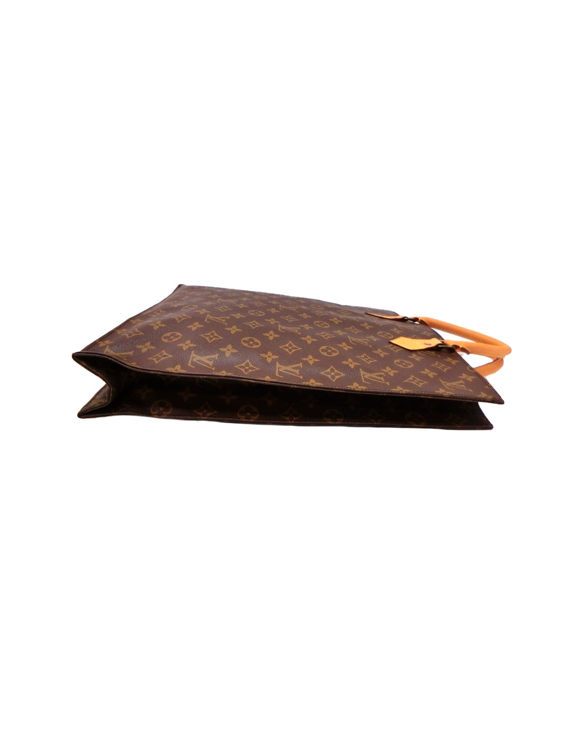 Authentic LOUIS VUITTON Sac Plat Monogram Tote Shopping Bag Purse #42030