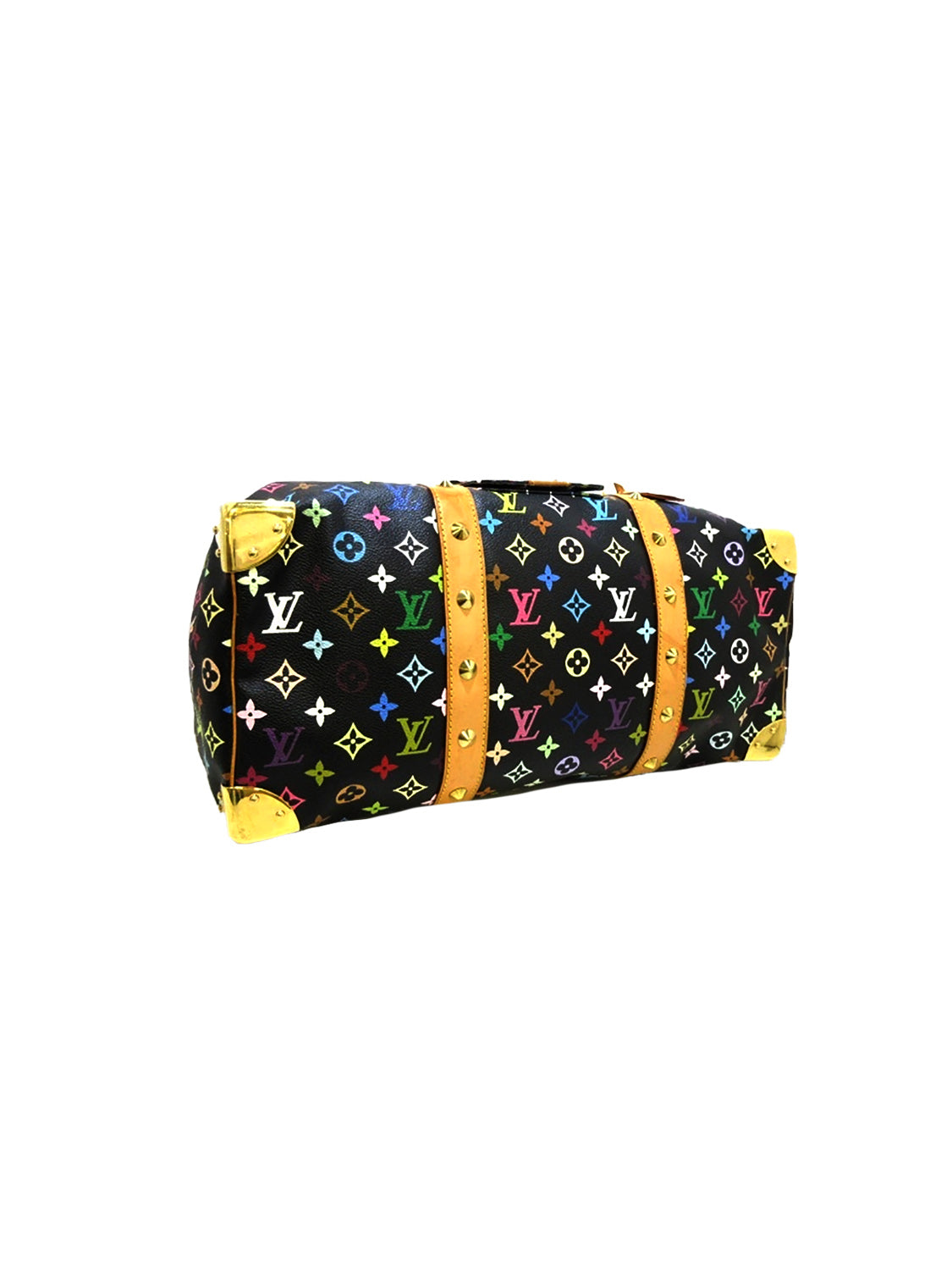 Louis Vuitton x Murakami Black & Multicolor 'Keepall' Bag