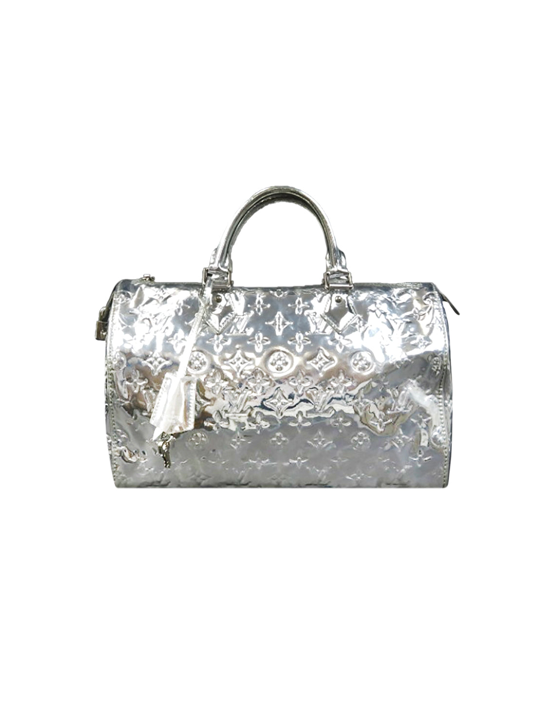 Louis Vuitton Monogram Mirror Speedy in Silver