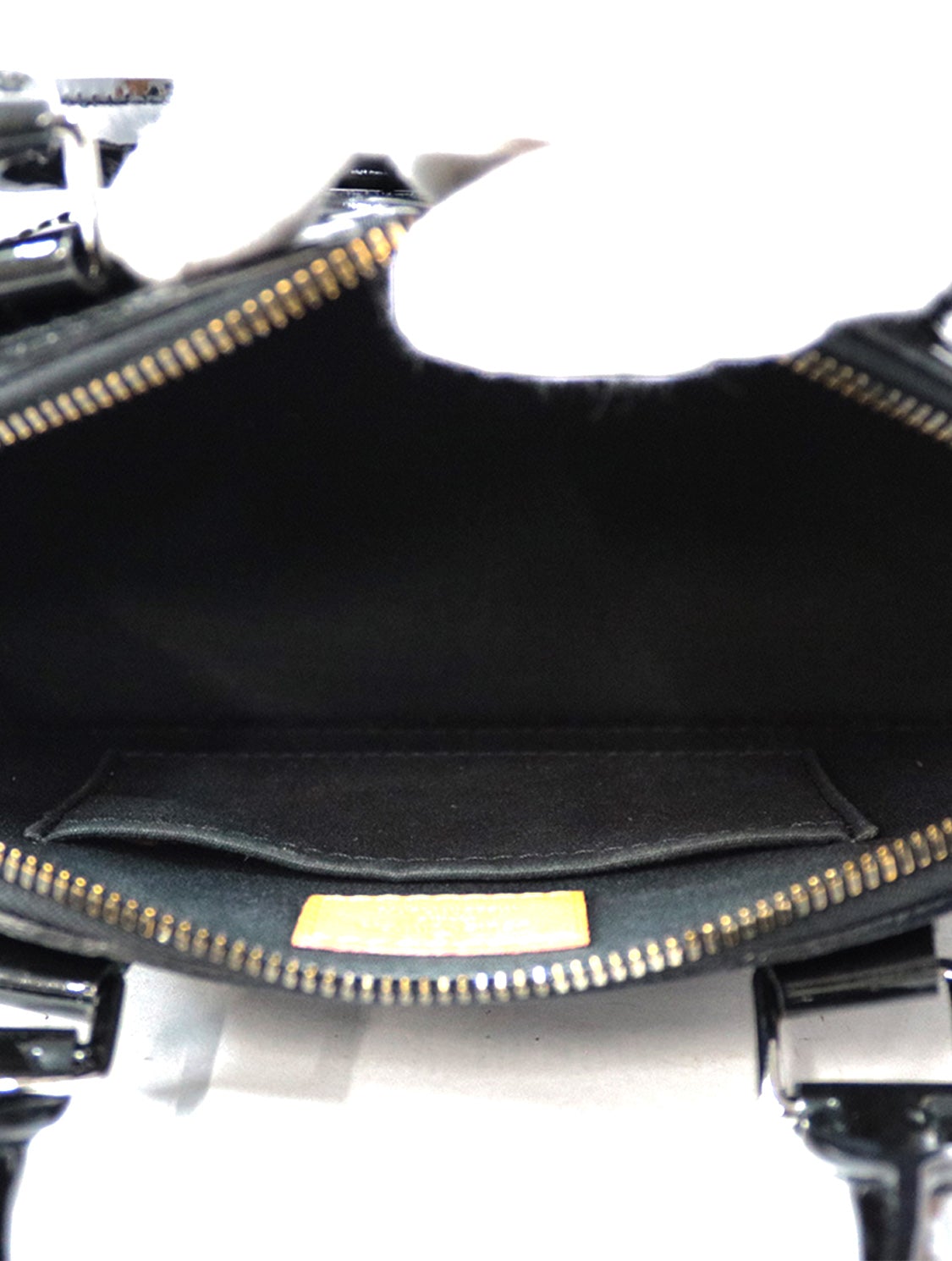 Louis Vuitton 2000s Black Vernis Alma Monogram Handbag · INTO