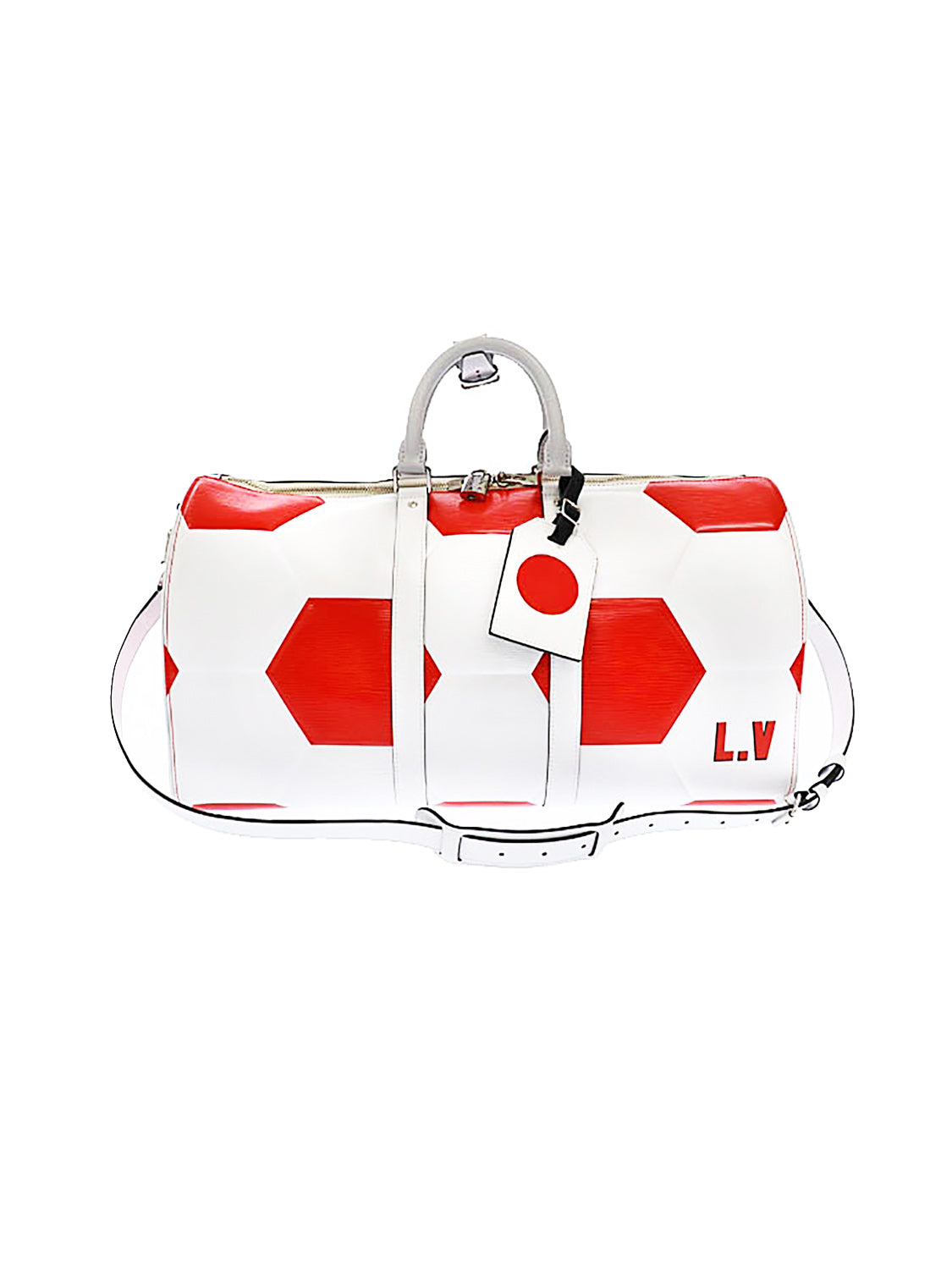 Louis Vuitton Gray and Red 2018 World Cup Limited Edition Keepall