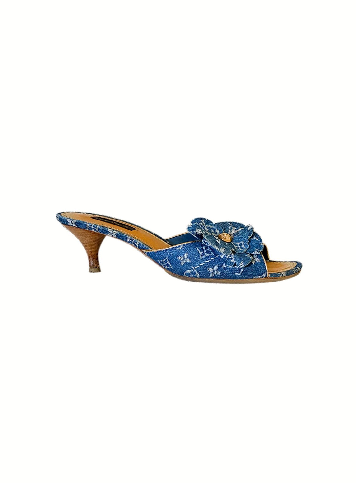 LOUIS VUITTON Monogram Idylle Slingback Heel Open Pumps - Sale