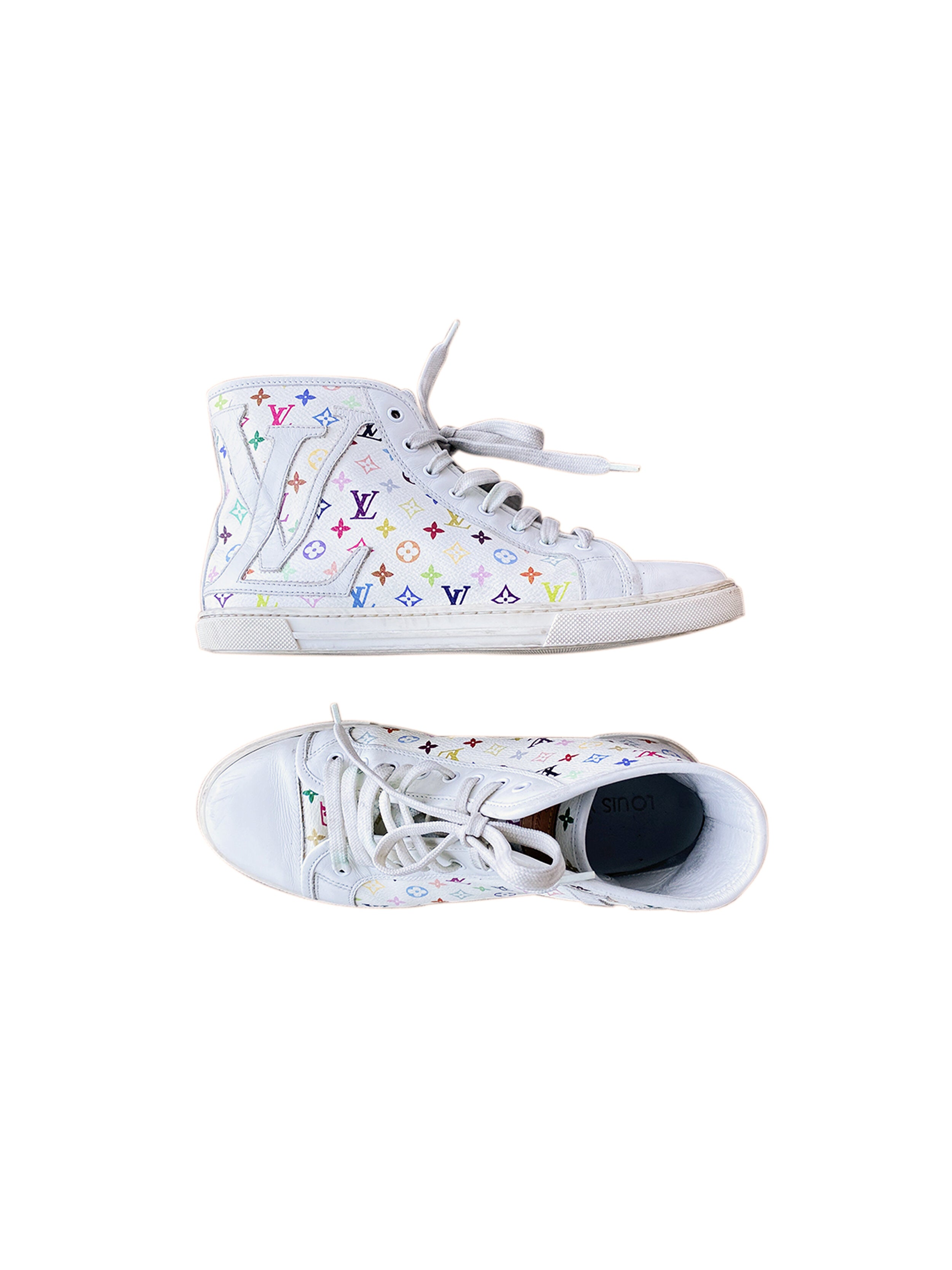 Louis Vuitton LV Monogram Leather Chunky Sneakers - White Sneakers