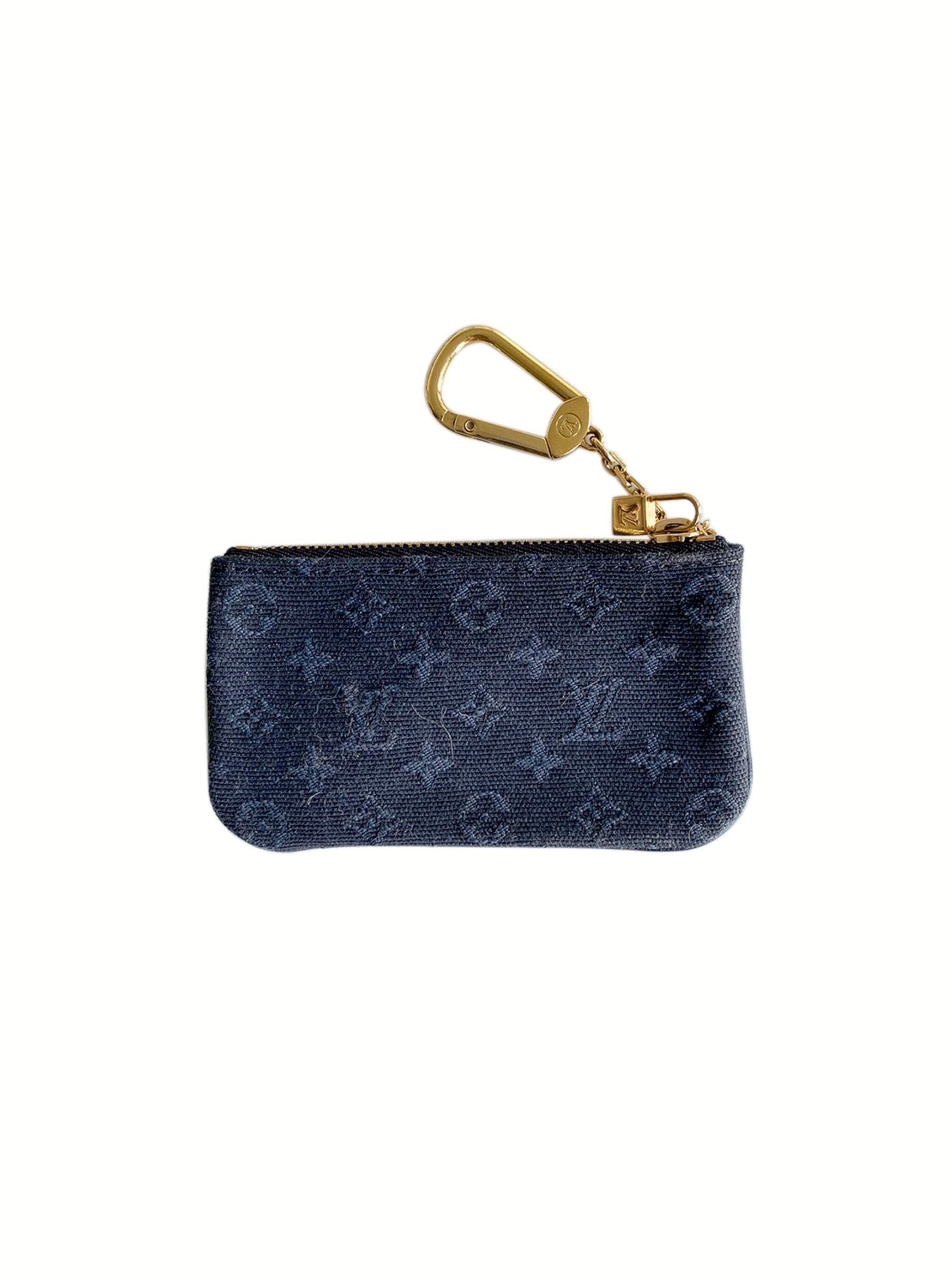 Louis Vuitton, Bags, Sold Louis Vuitton Denim Coin Pouch Key Cles