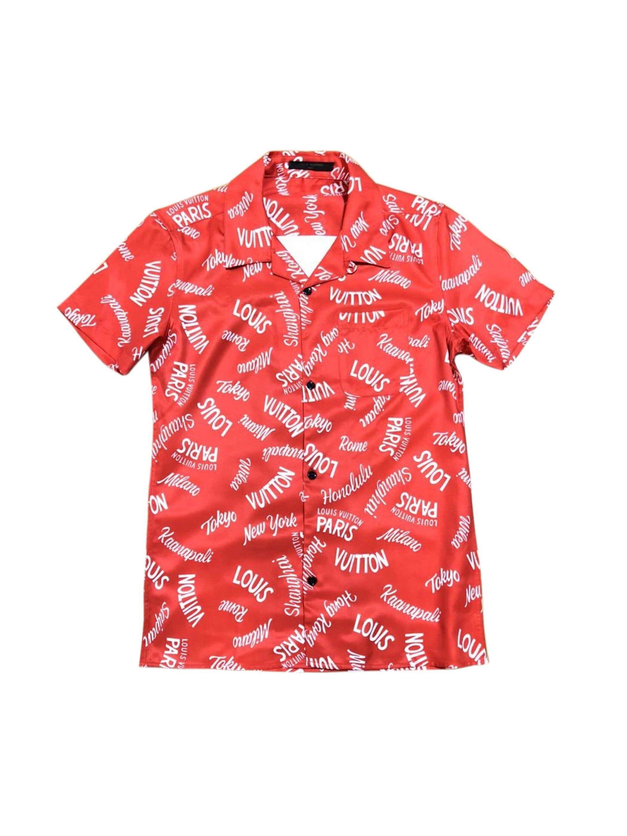 Louis Vuitton 2018 Rare Red Hawaiian Shirt