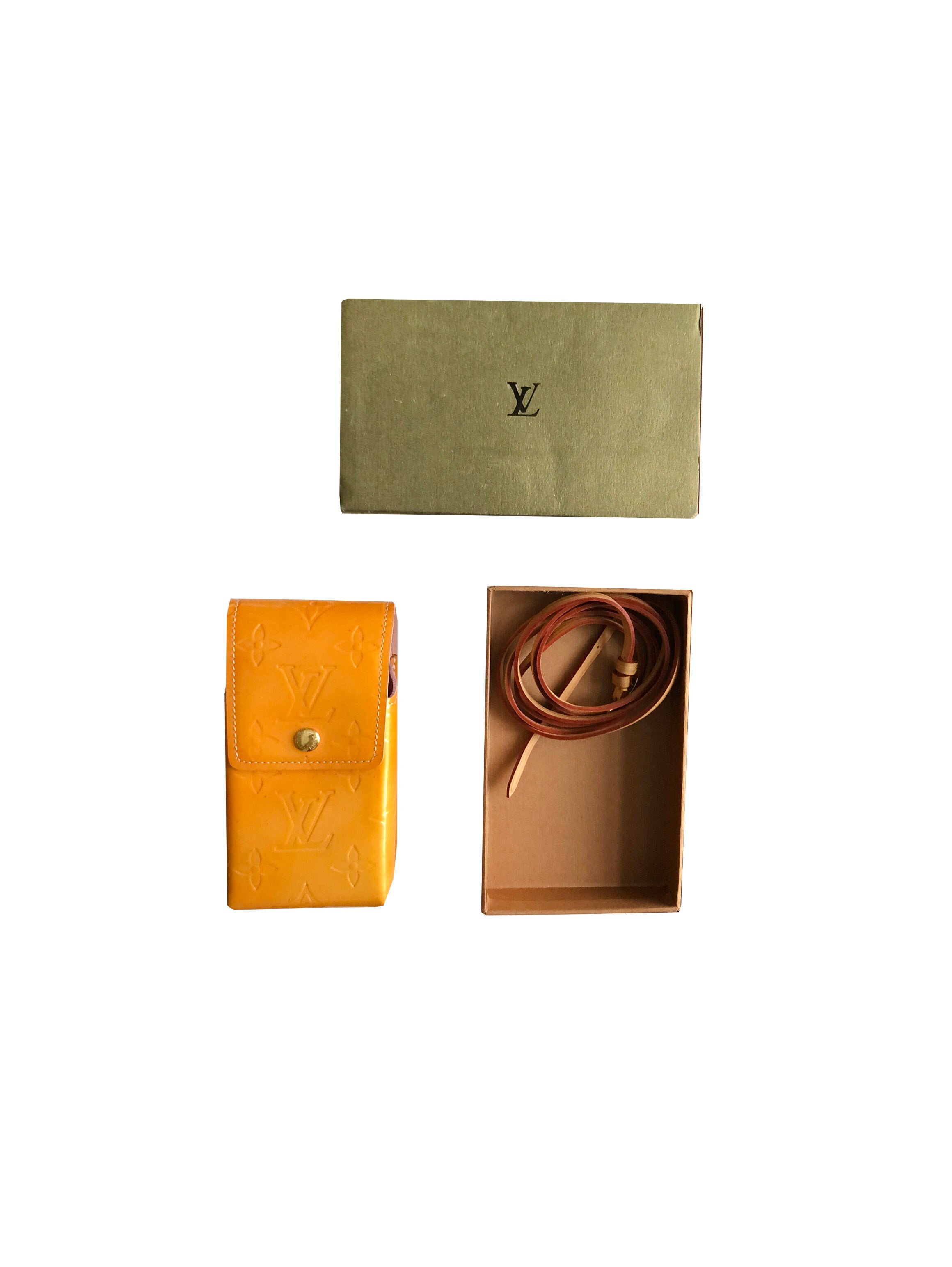 Louis Vuitton 2000s Yellow Cigarette Case (Strap Included) · INTO