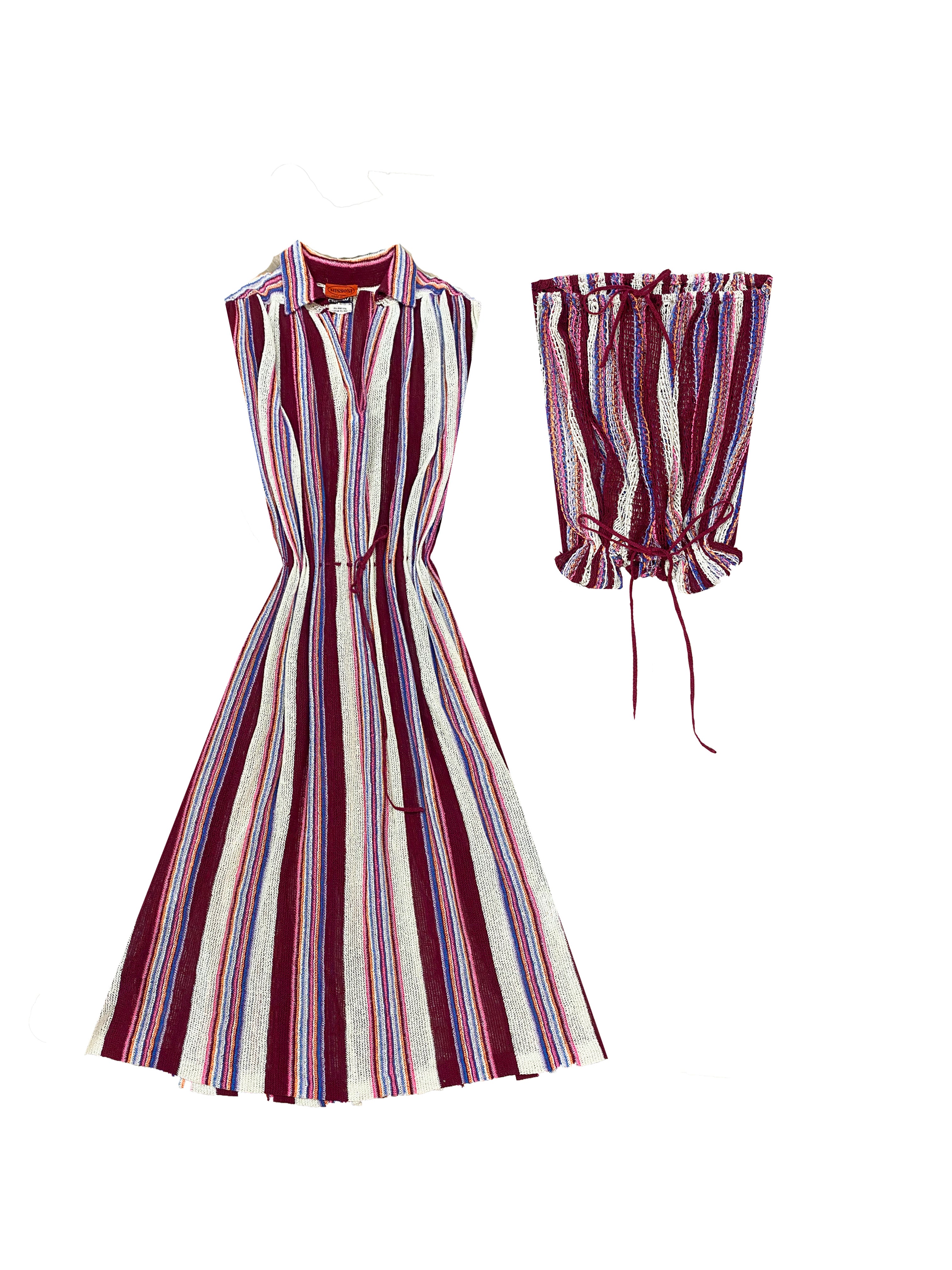 Missoni 1970s Dress and Vest Set