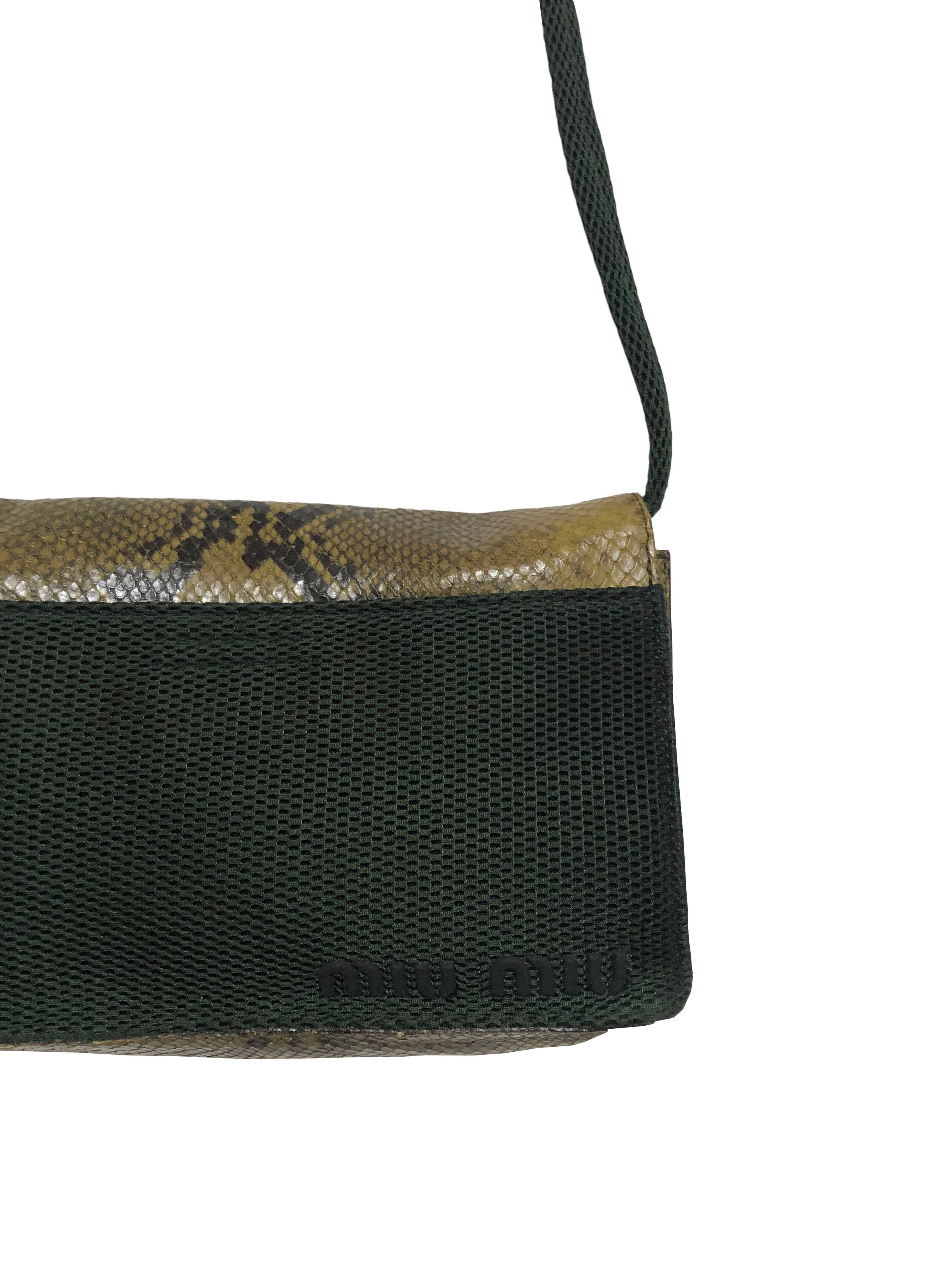 Miu Miu x Prada 2002 Python Green Bag · INTO