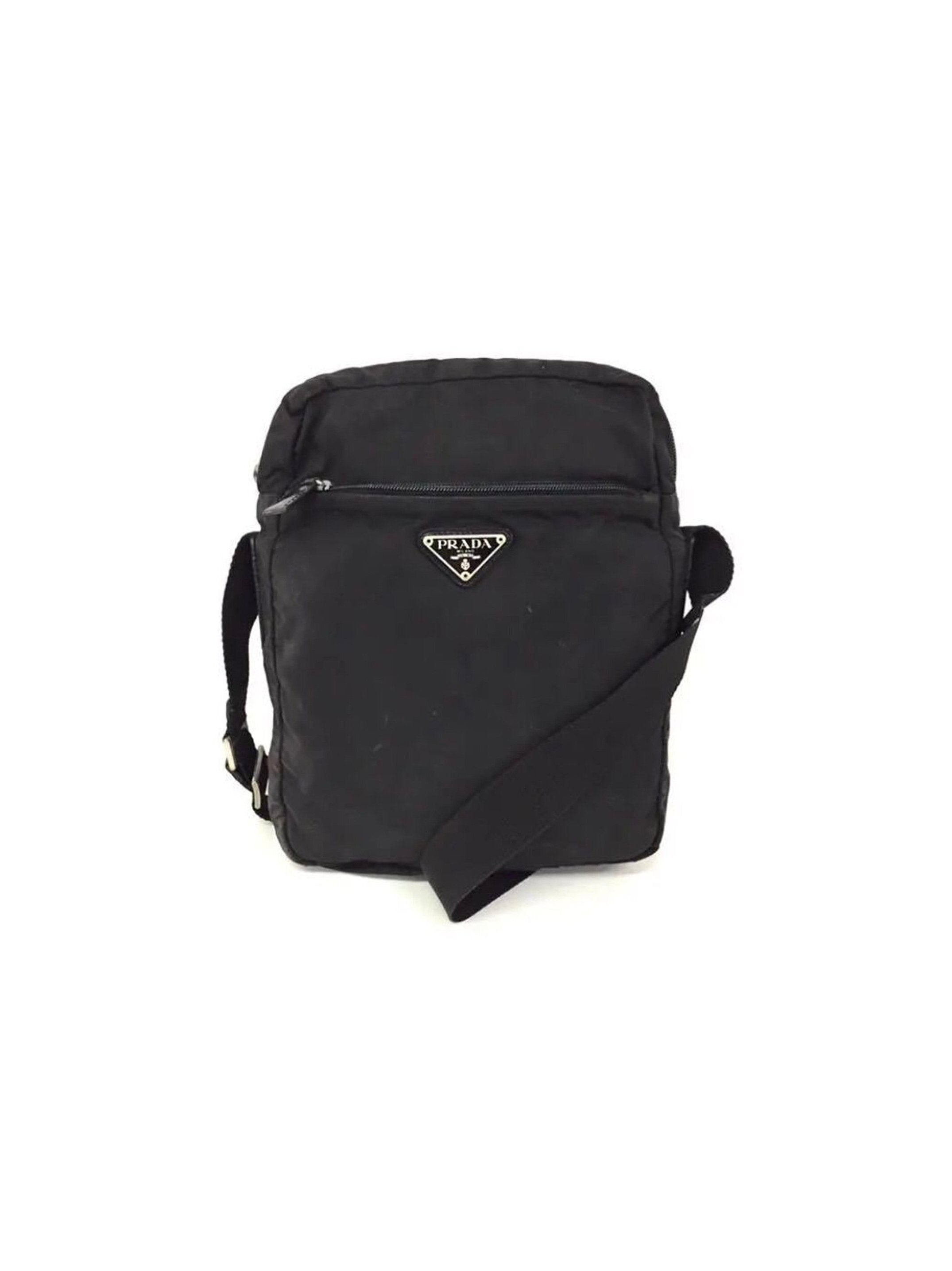 Prada 2000s Black Tessuto Nylon Pochette · INTO