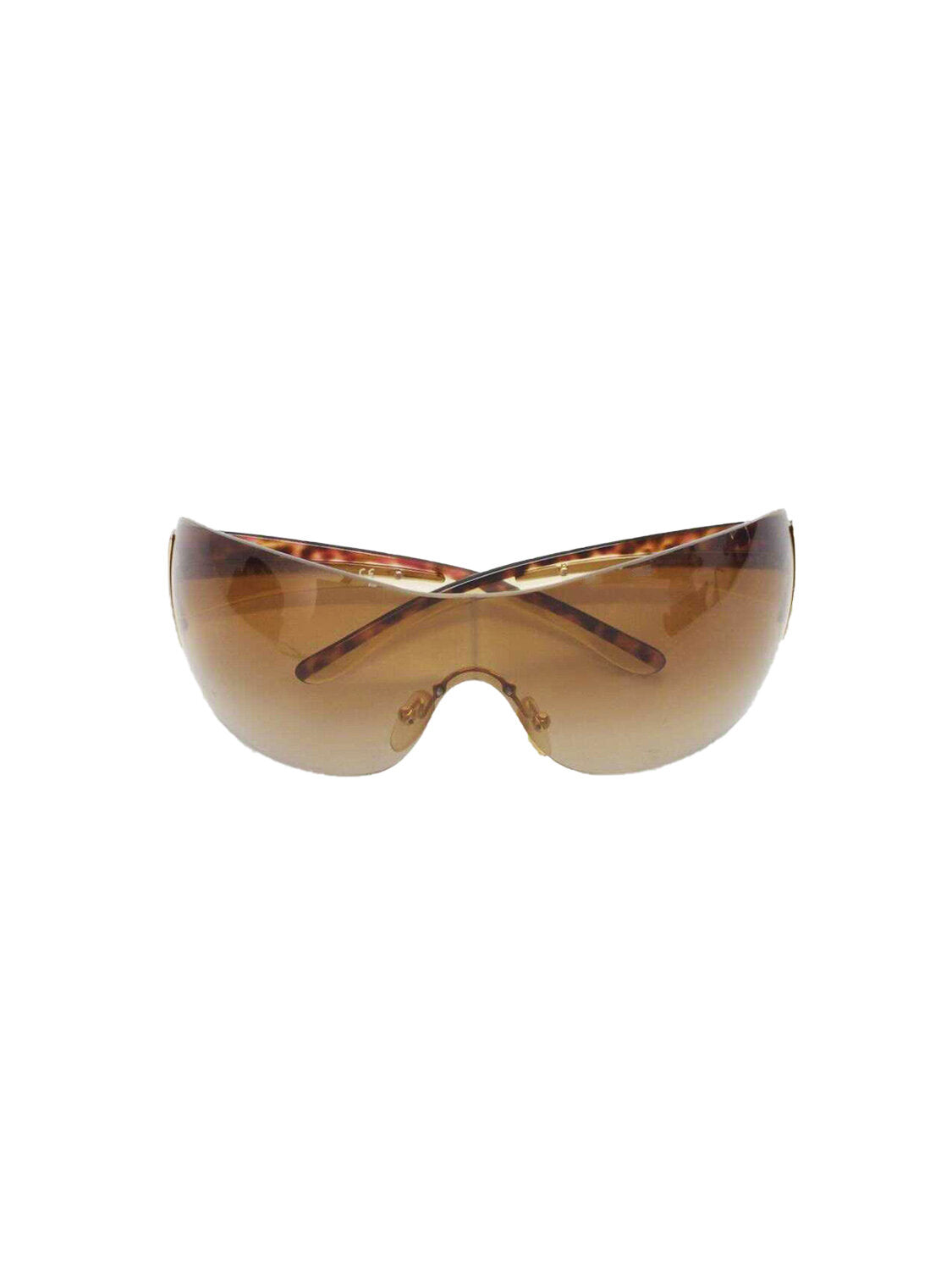 Prada 2000s Tortoise Visor Gradient Sunglasses