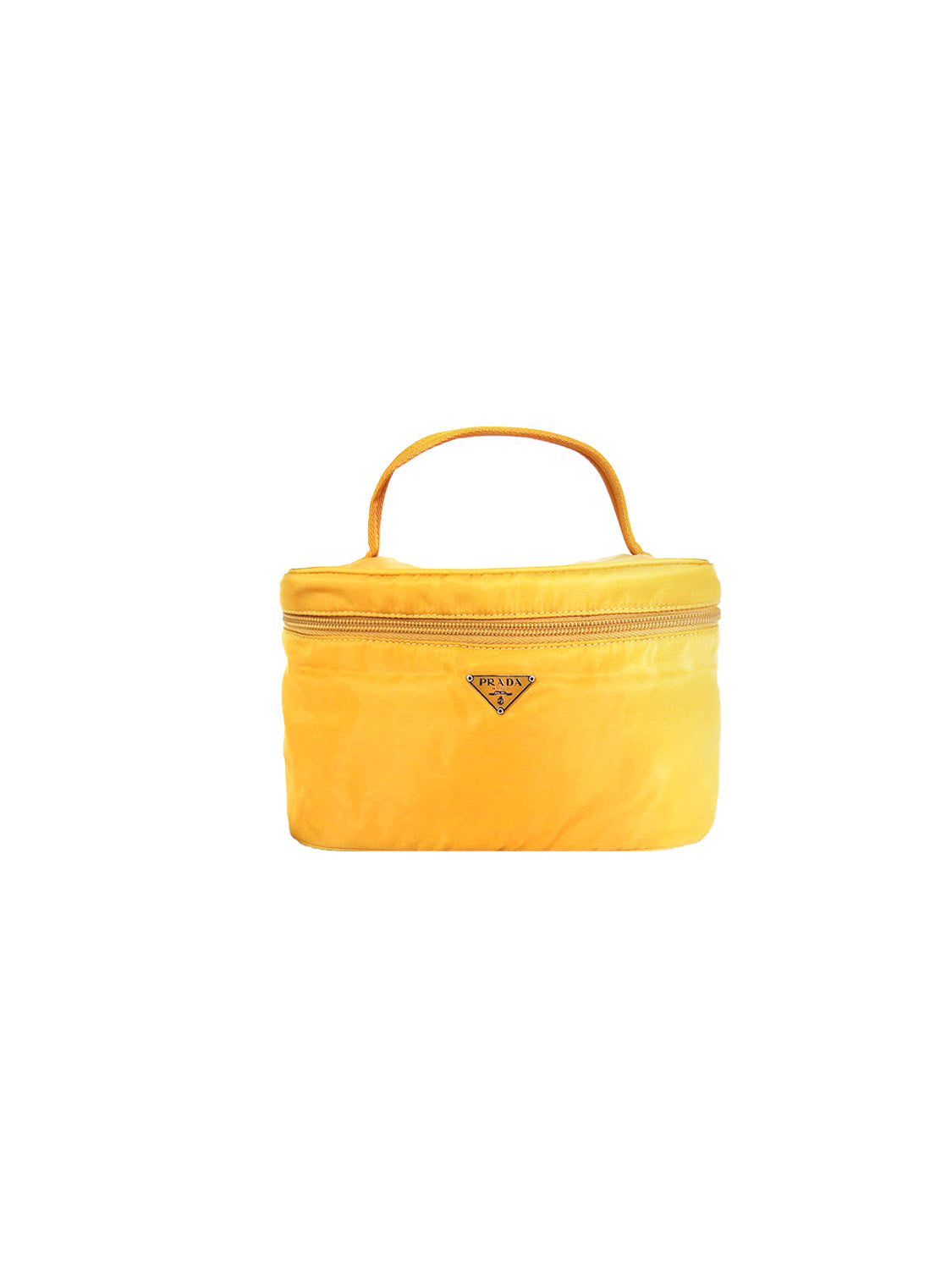 Prada 2000s Mustard Yellow Nylon Shoulder Bag · INTO