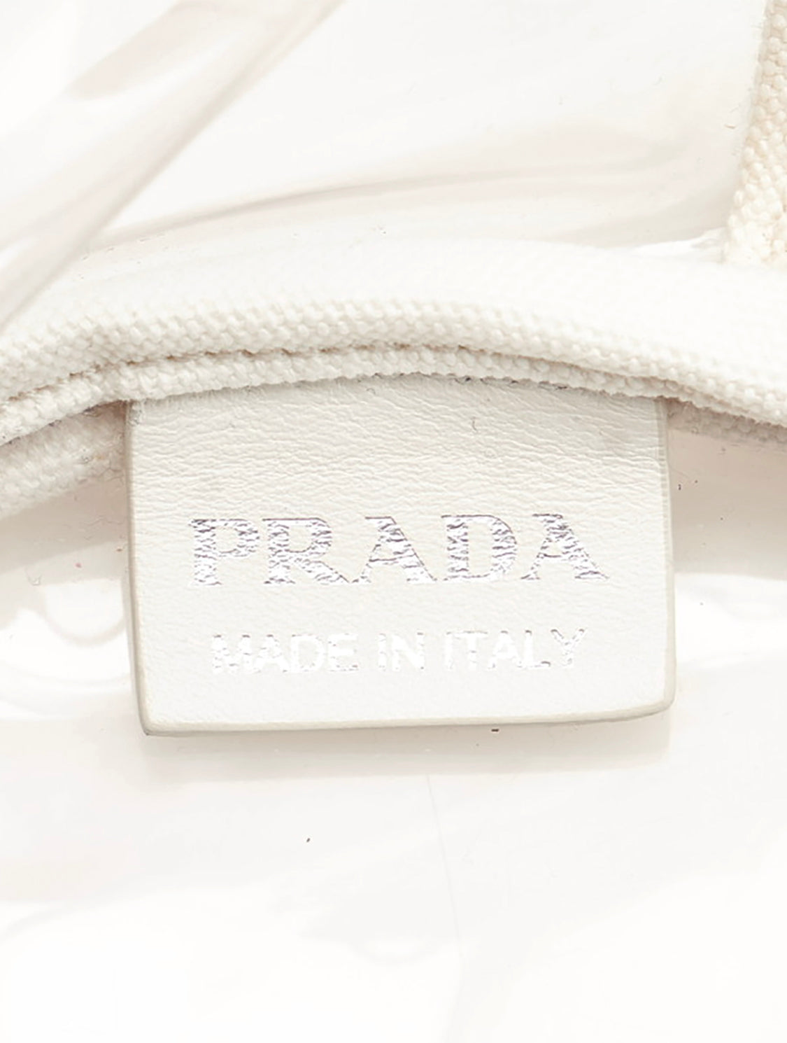 Prada 2010s Clear PVC Logo Tote Bag