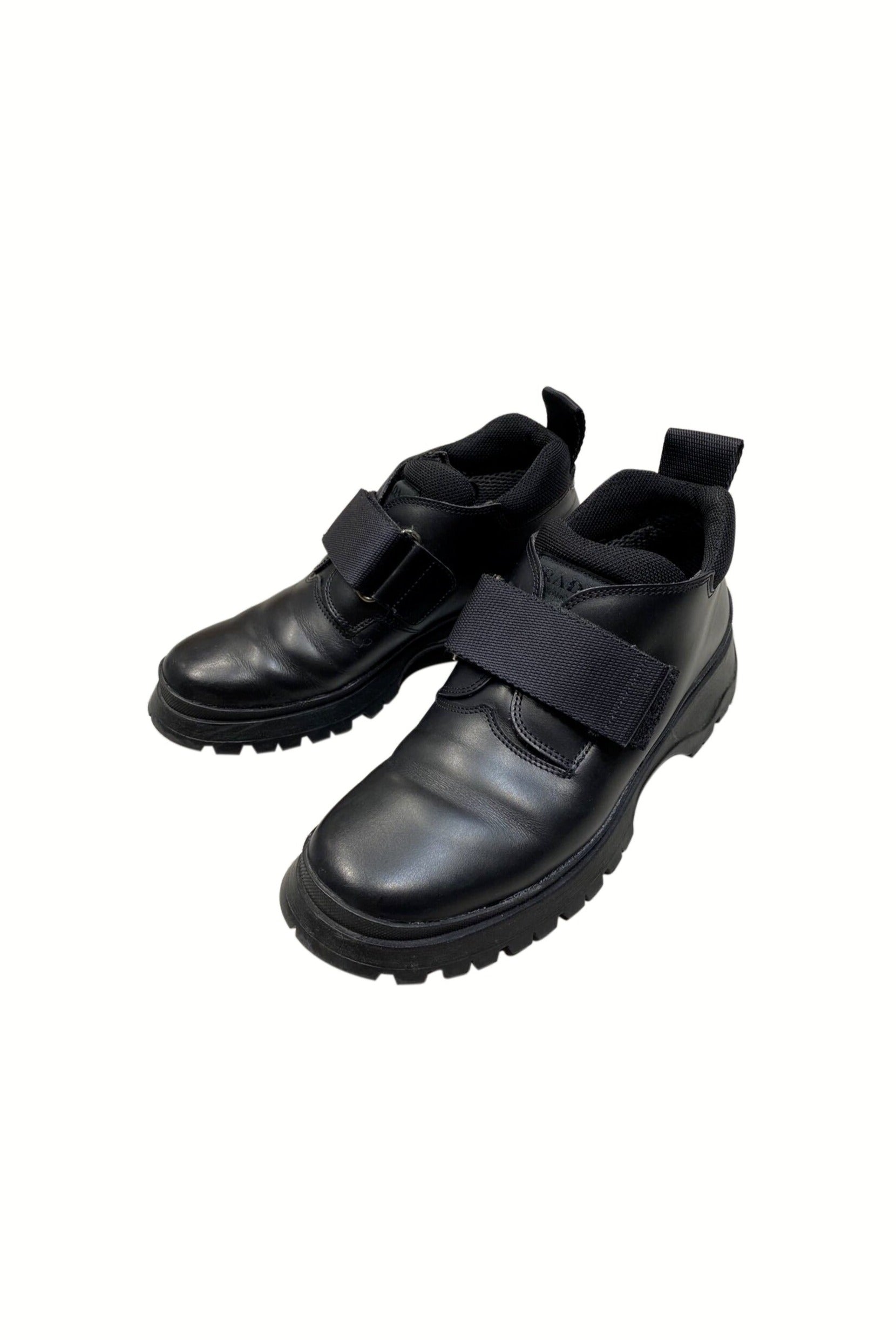 Prada 2000s Black Leather Chunky Shoes · INTO