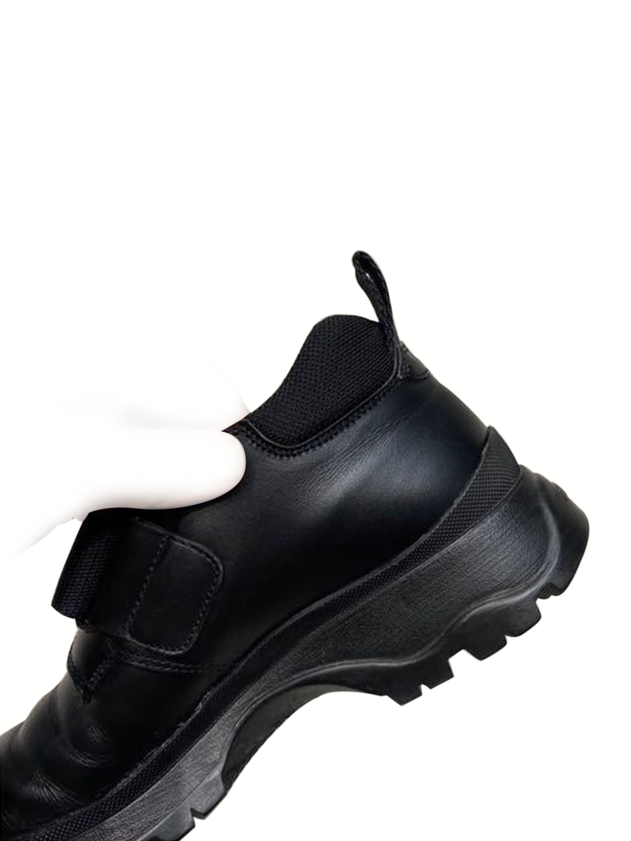 Prada 2000s Black Leather Chunky Shoes · INTO