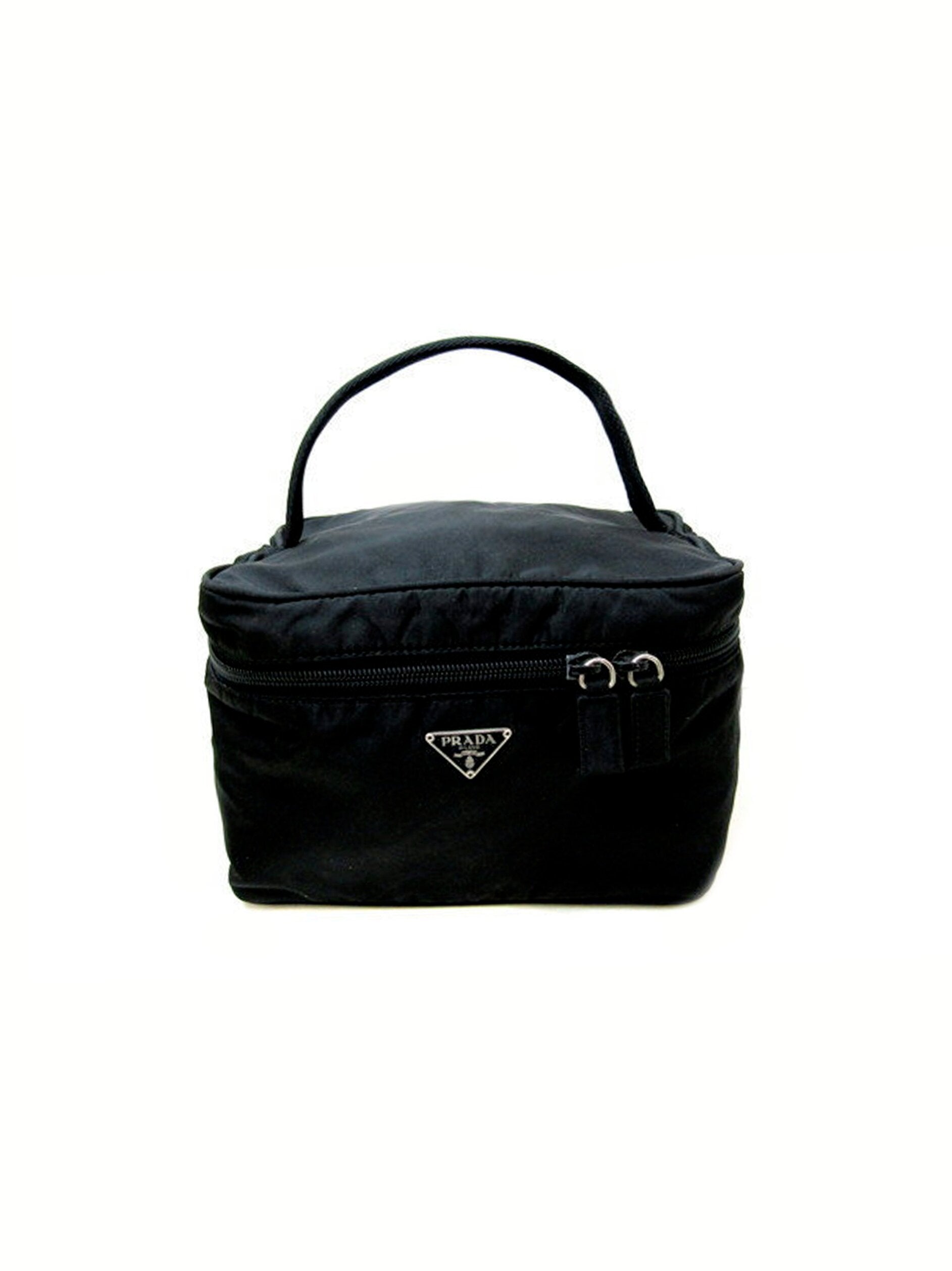 Prada 2000s Black Tessuto Nylon Pochette · INTO