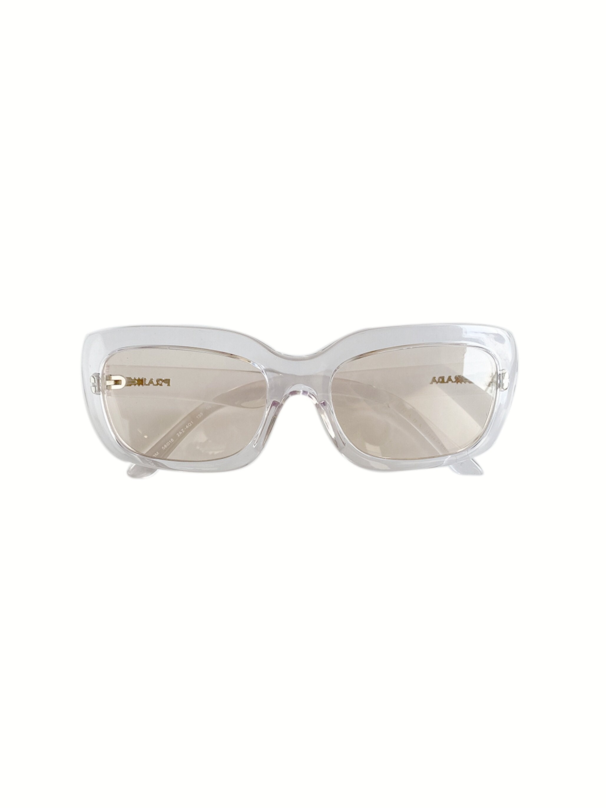 Prada 2000s Clear Sports Light Beige Sunglasses · INTO