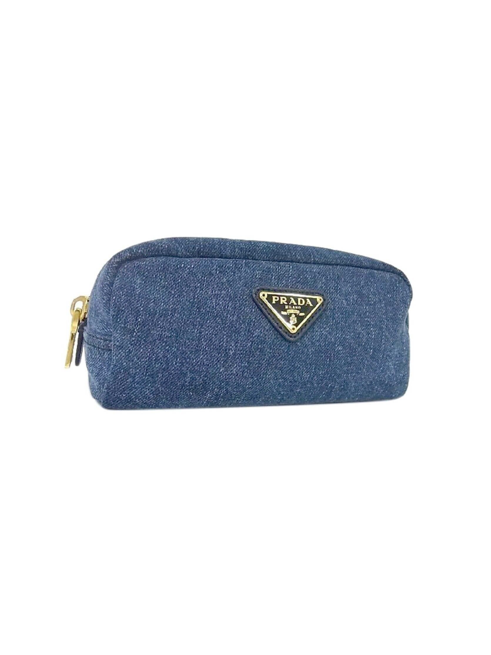 Prada 2000s Denim Makeup Bag