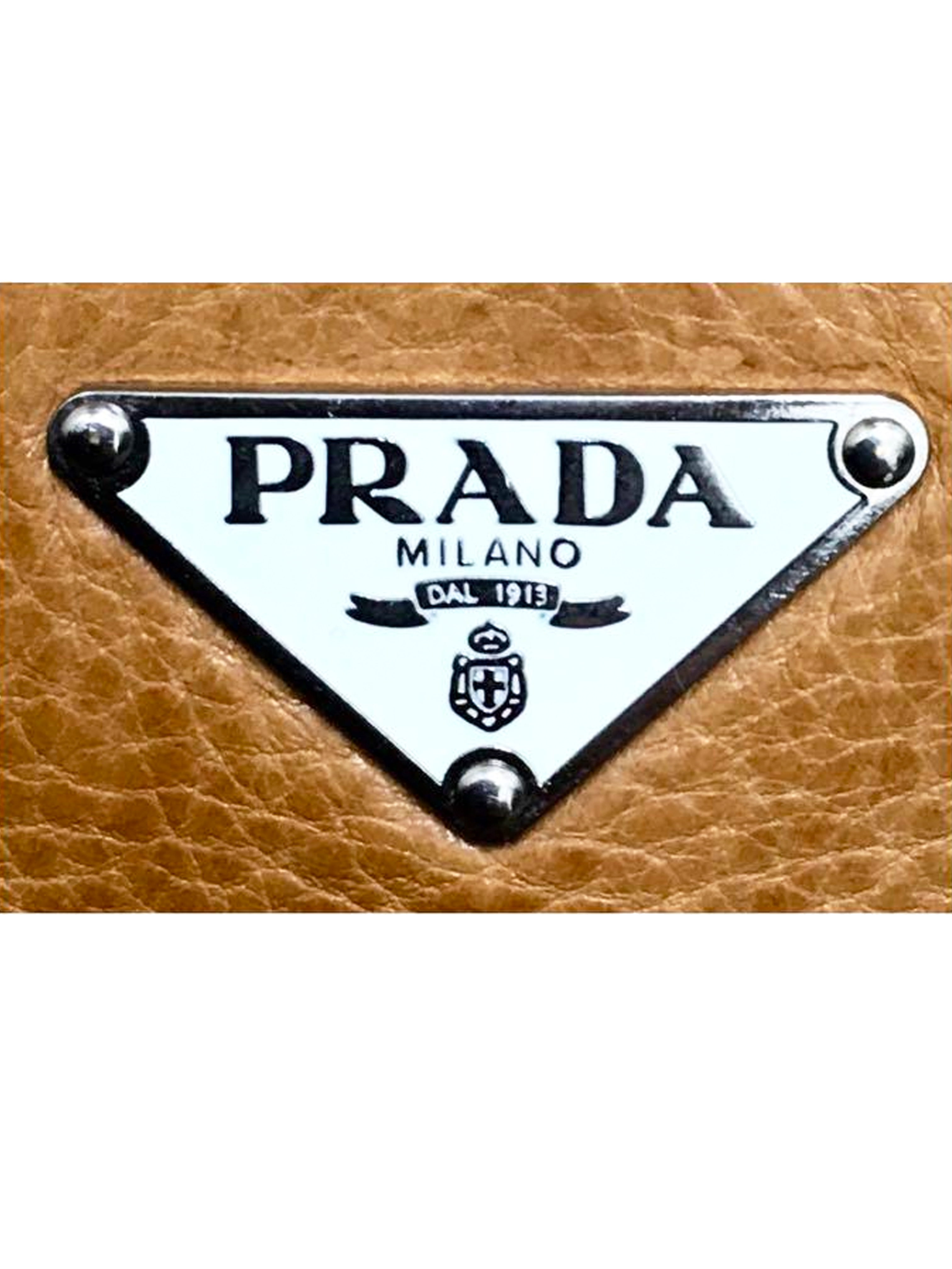 Prada Leather Crossbody Bag Camel