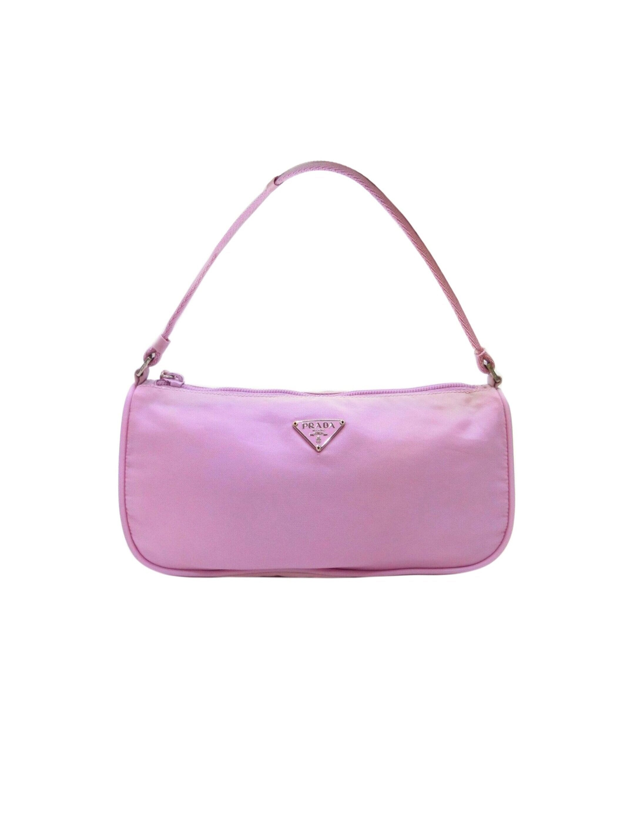 Prada 2000s Tessuto Light Pink Hand Bag